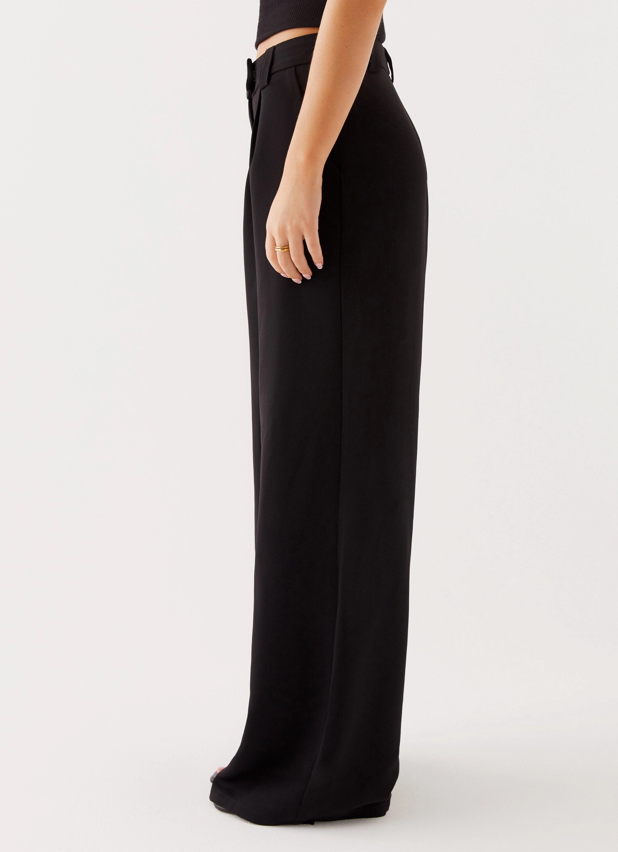 Midnight City Suit Pants - Black Casual Flex Comfort waistband