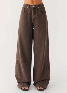 Midwest Low Rise Jeans - Light Wash Chocolate High Rise