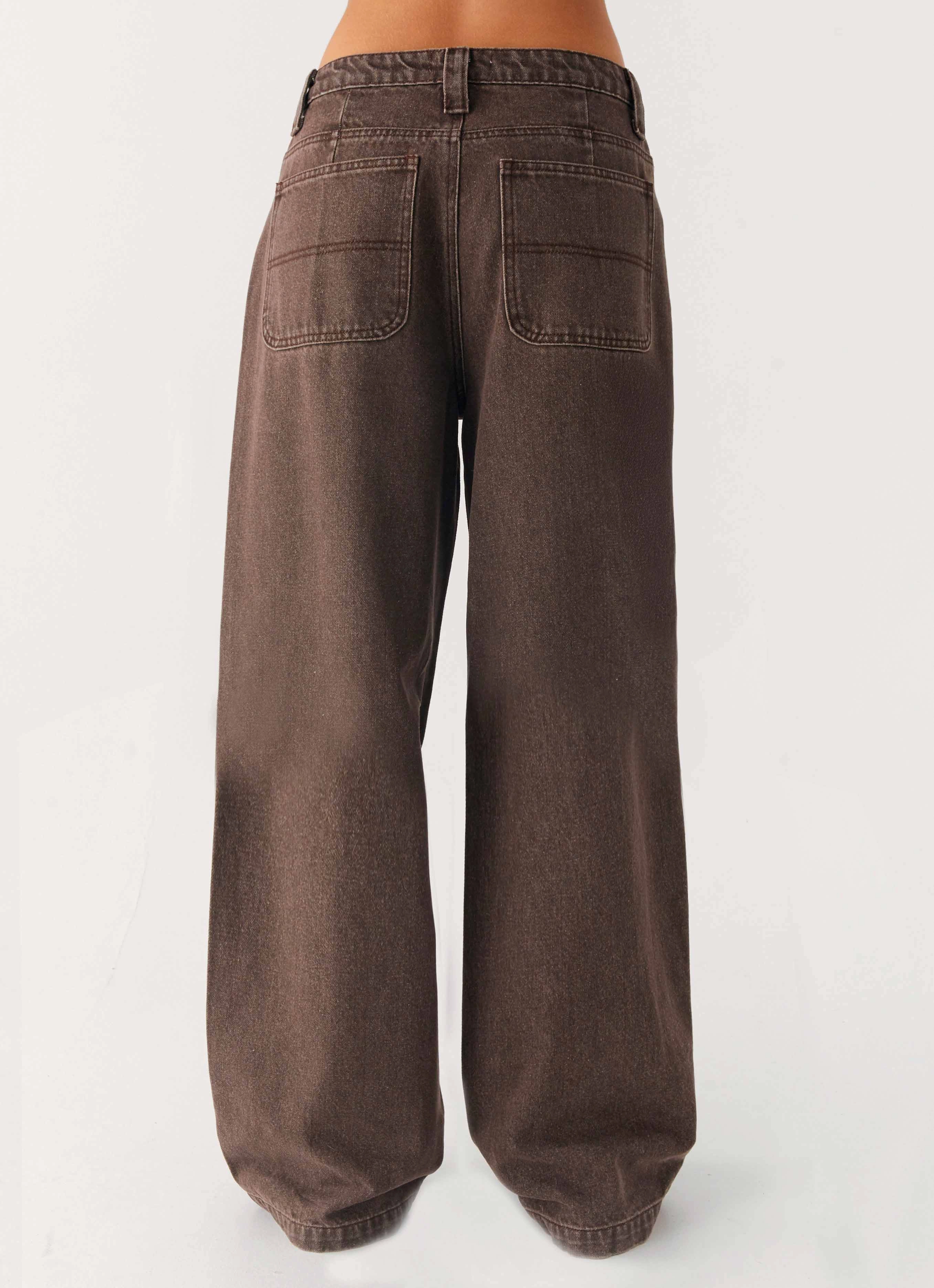 Midwest Low Rise Jeans - Light Wash Chocolate Adjustable Drawcord Adaptive Fit