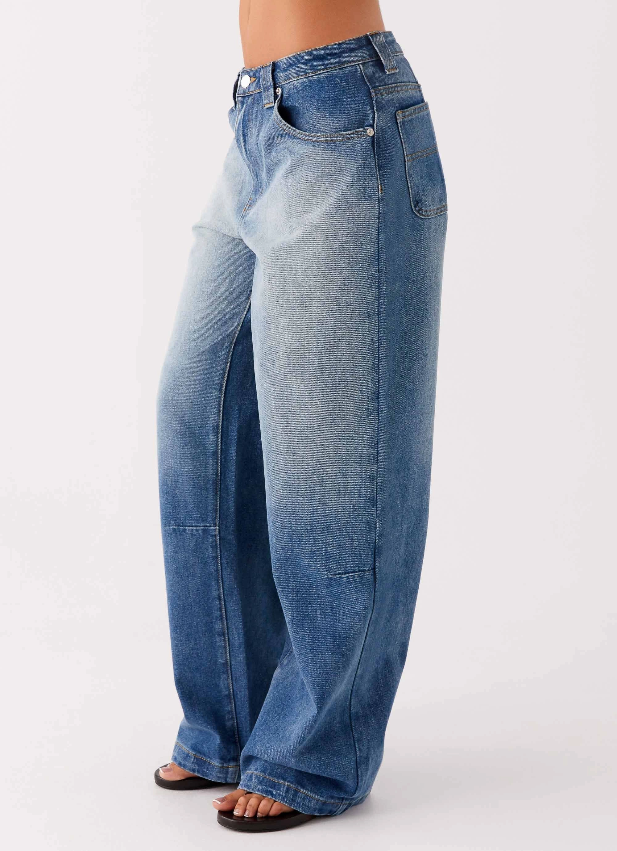 Midwest Low Rise Jeans - Powder Wash Blue Easy Wear