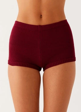 Compact Storage Miffy Mini Shorts - Maroon