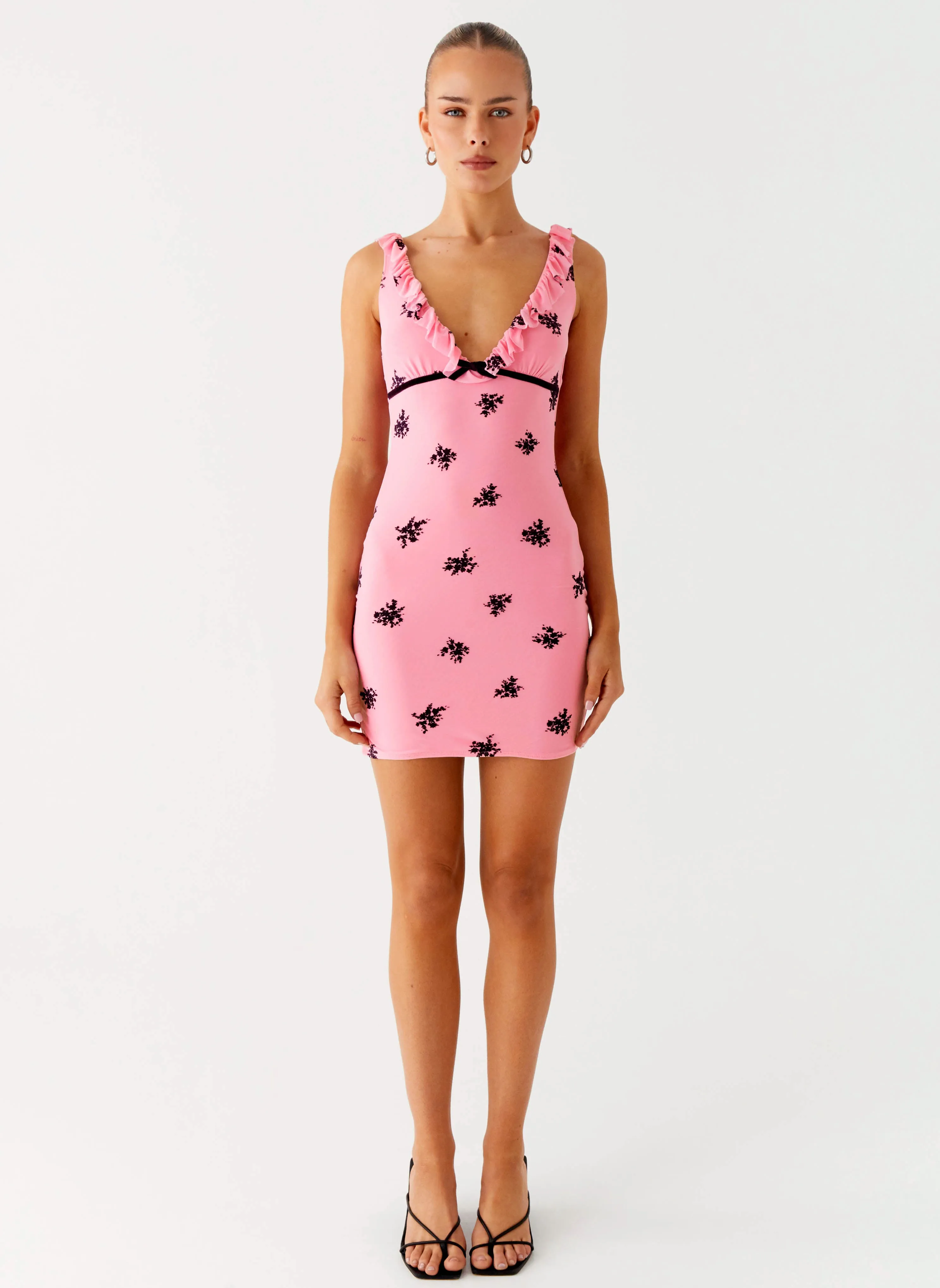 Cozy Vibe Breathable fabric Milena Cami Mini Dress - Pink