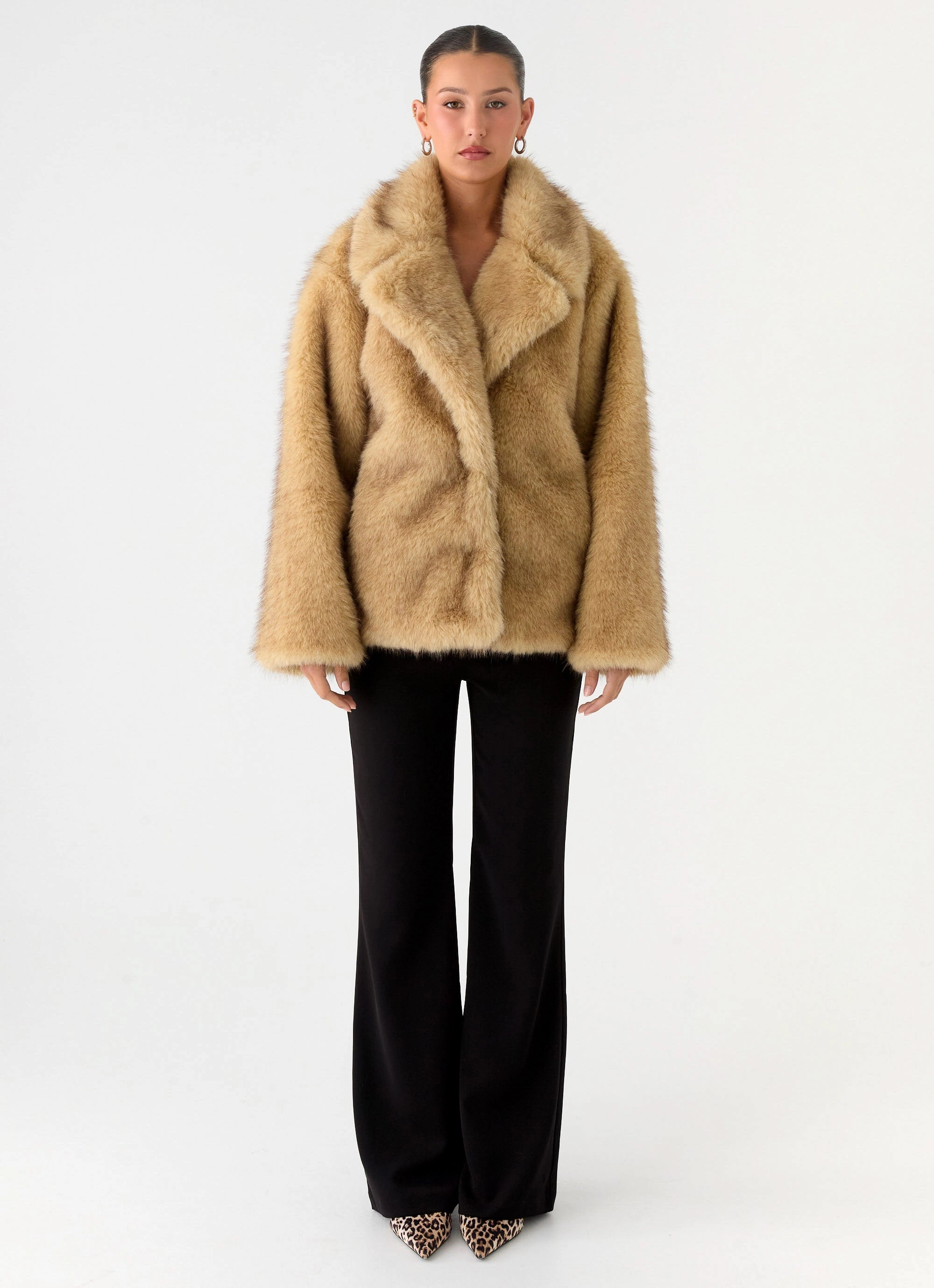 Milika Fur Coat - Beige Effortless Layer