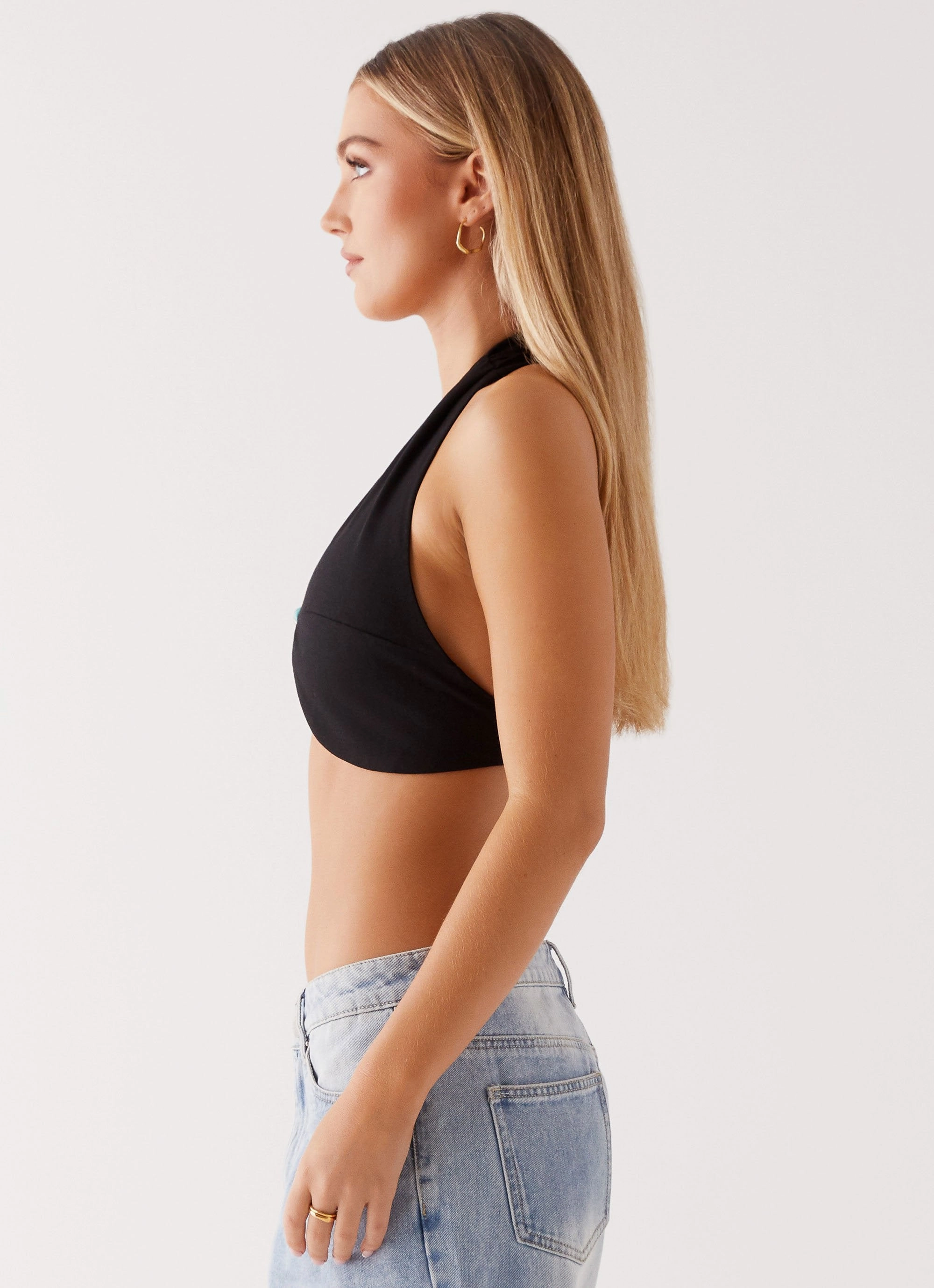 Milli Halter Beaded Top - Black TaglessLabel