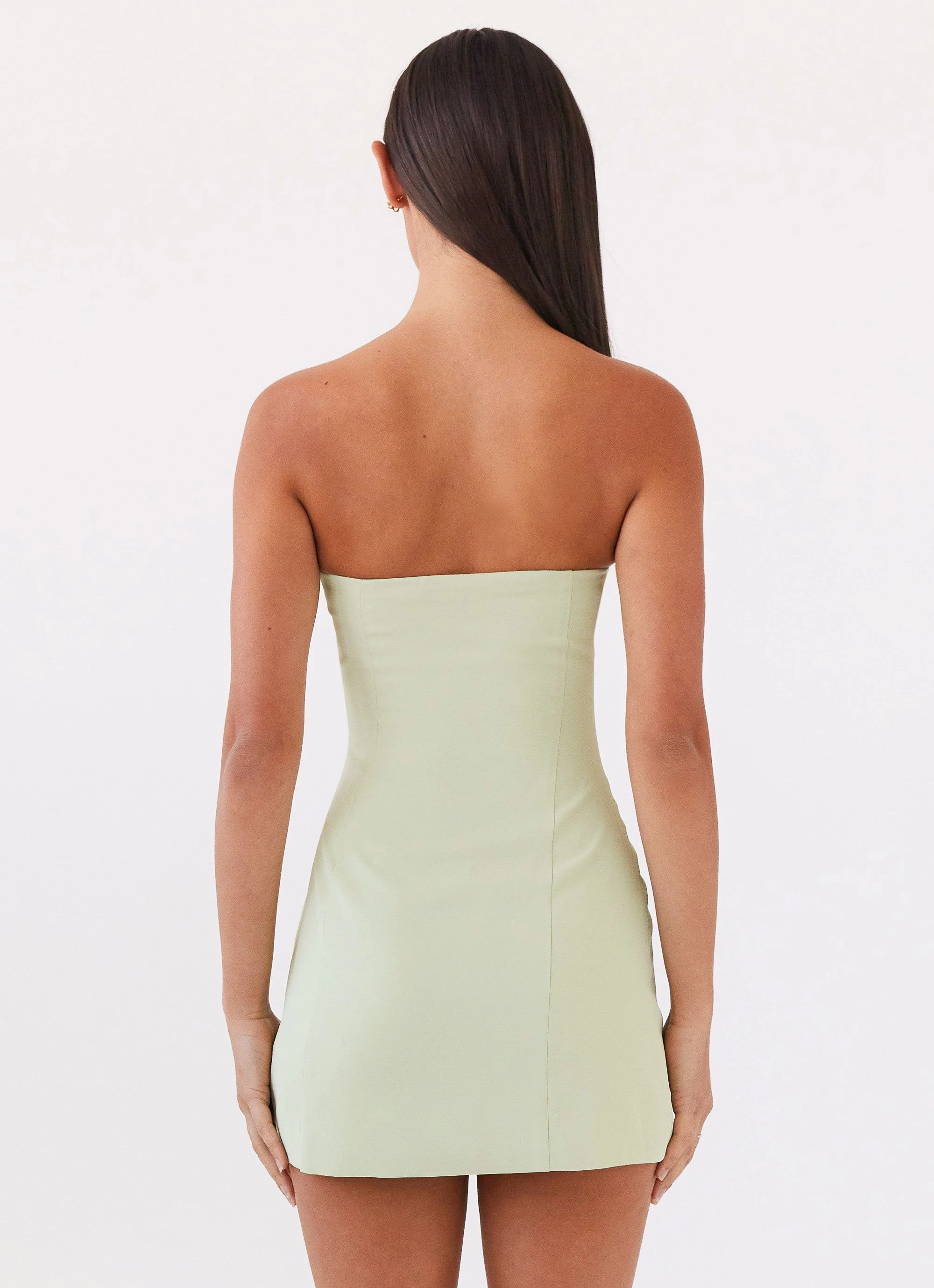 Trendy Appearance Ayanna Strapless Mini Dress - Green Zest