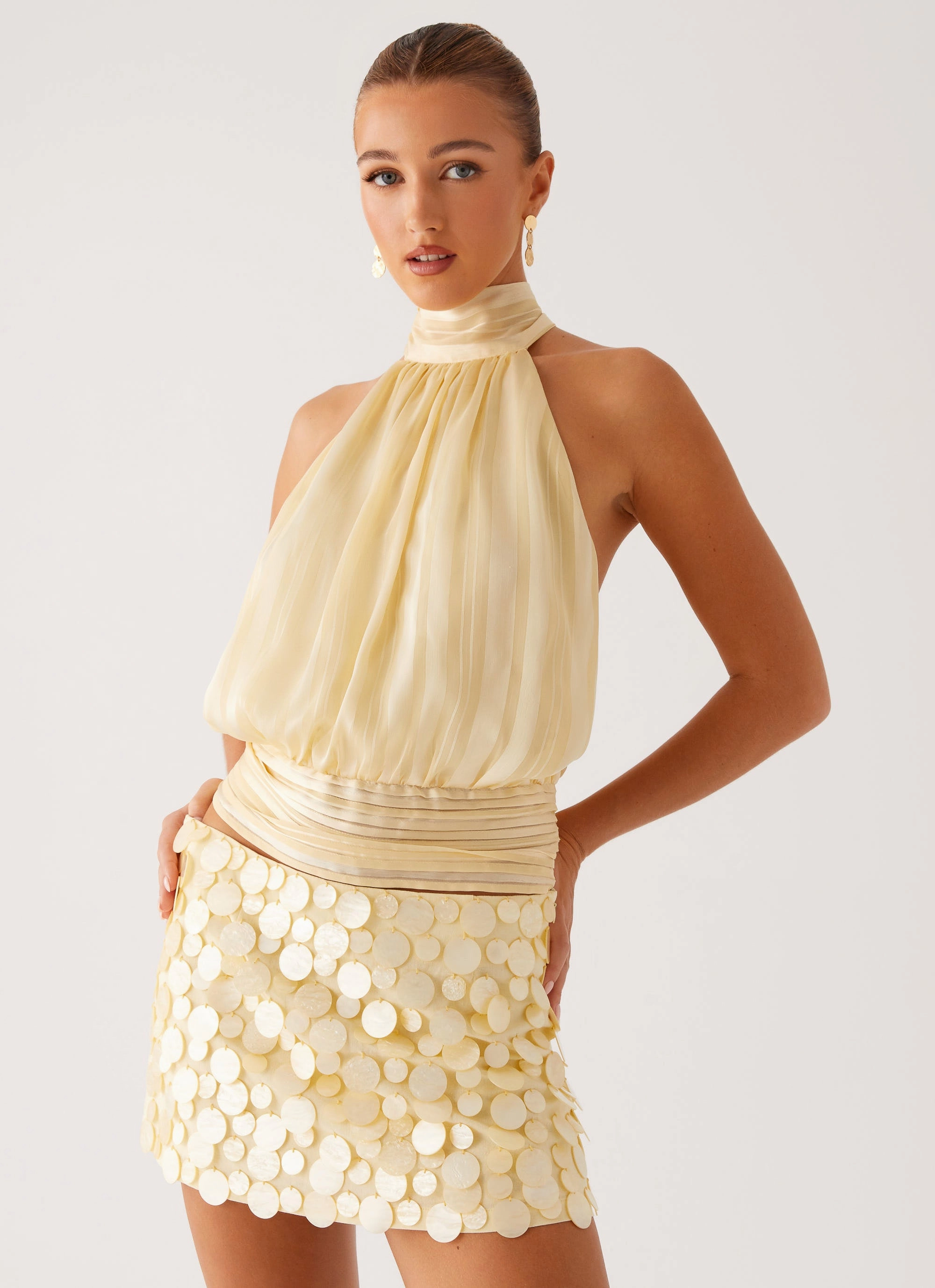 SmoothZipper Movie Star Mini Skirt - Yellow