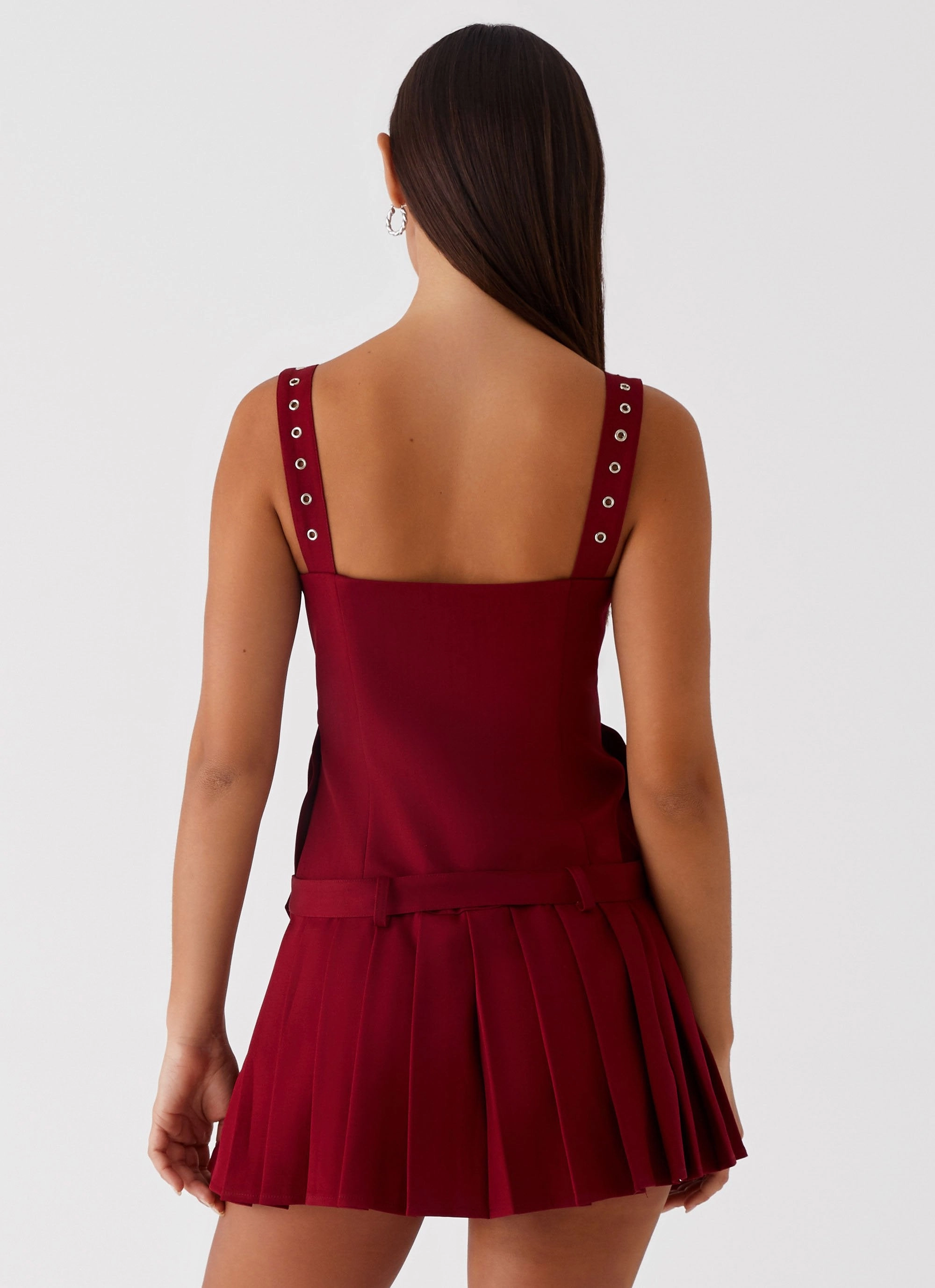 Signature-Style Daily Casual Uma Mini Dress - Cherry Red