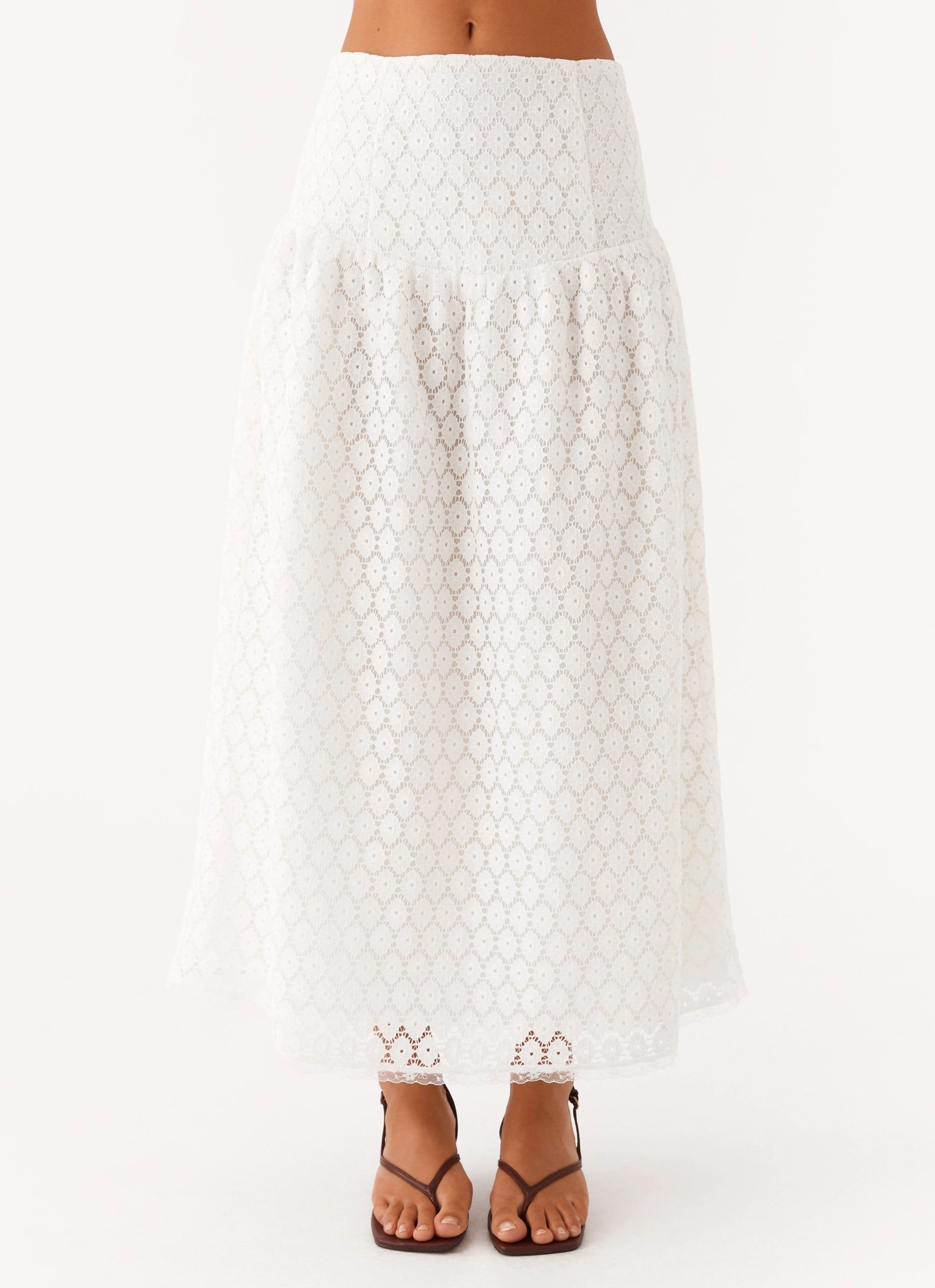 Indiana Corset Midi Skirt - White Street Style