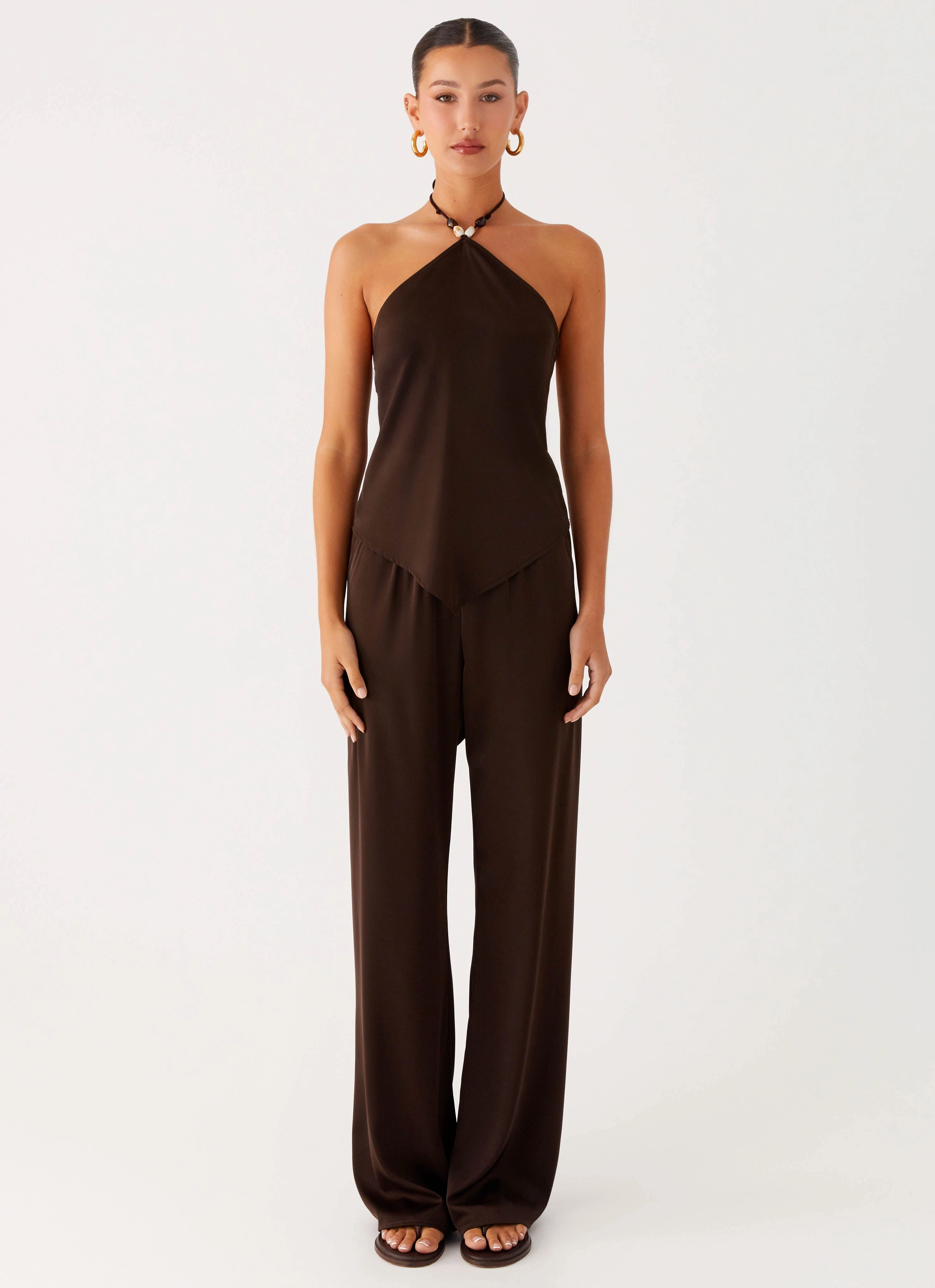 Deacon Low Rise Pants - Chocolate SeamlessPocketDesign Bootcut shape