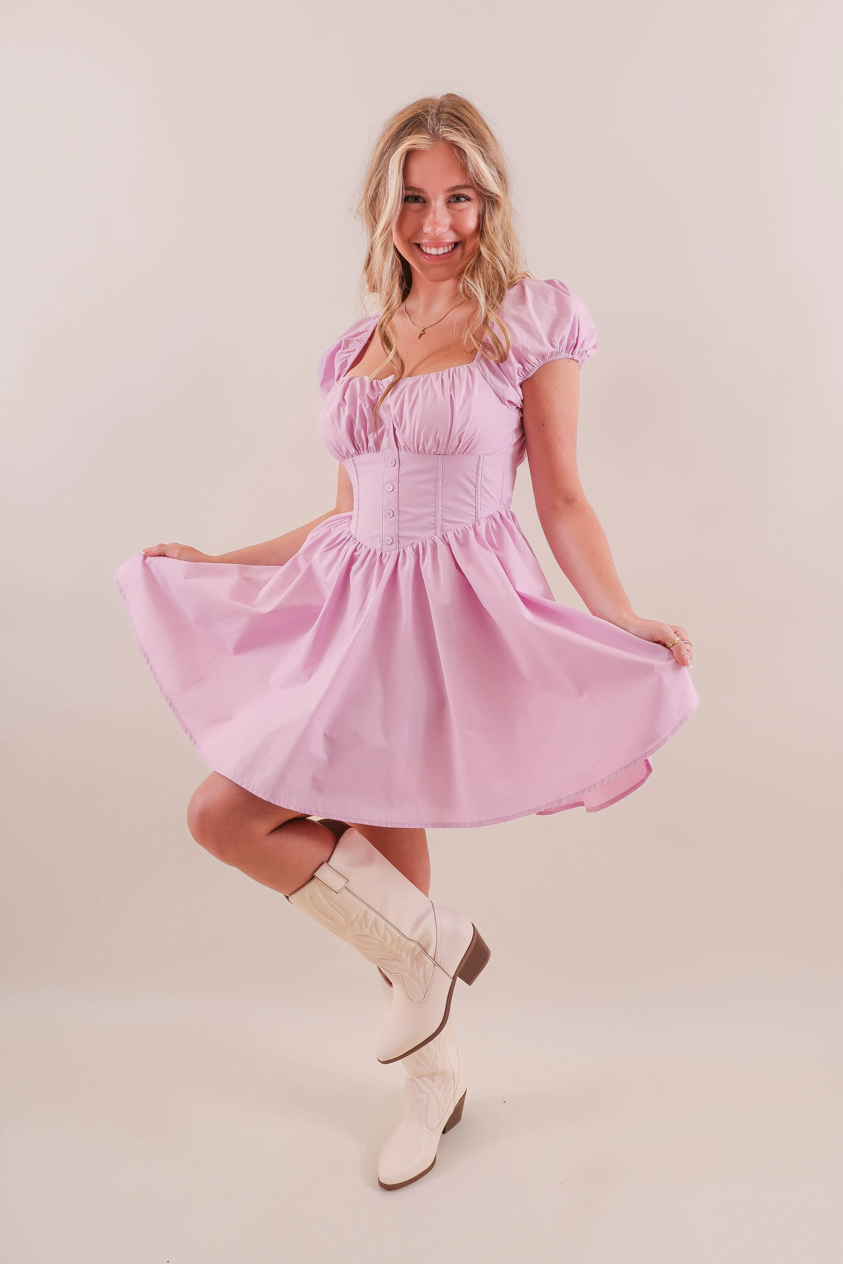 You Had My Heart Dress-Lavender Soft Presence Artistic Shape