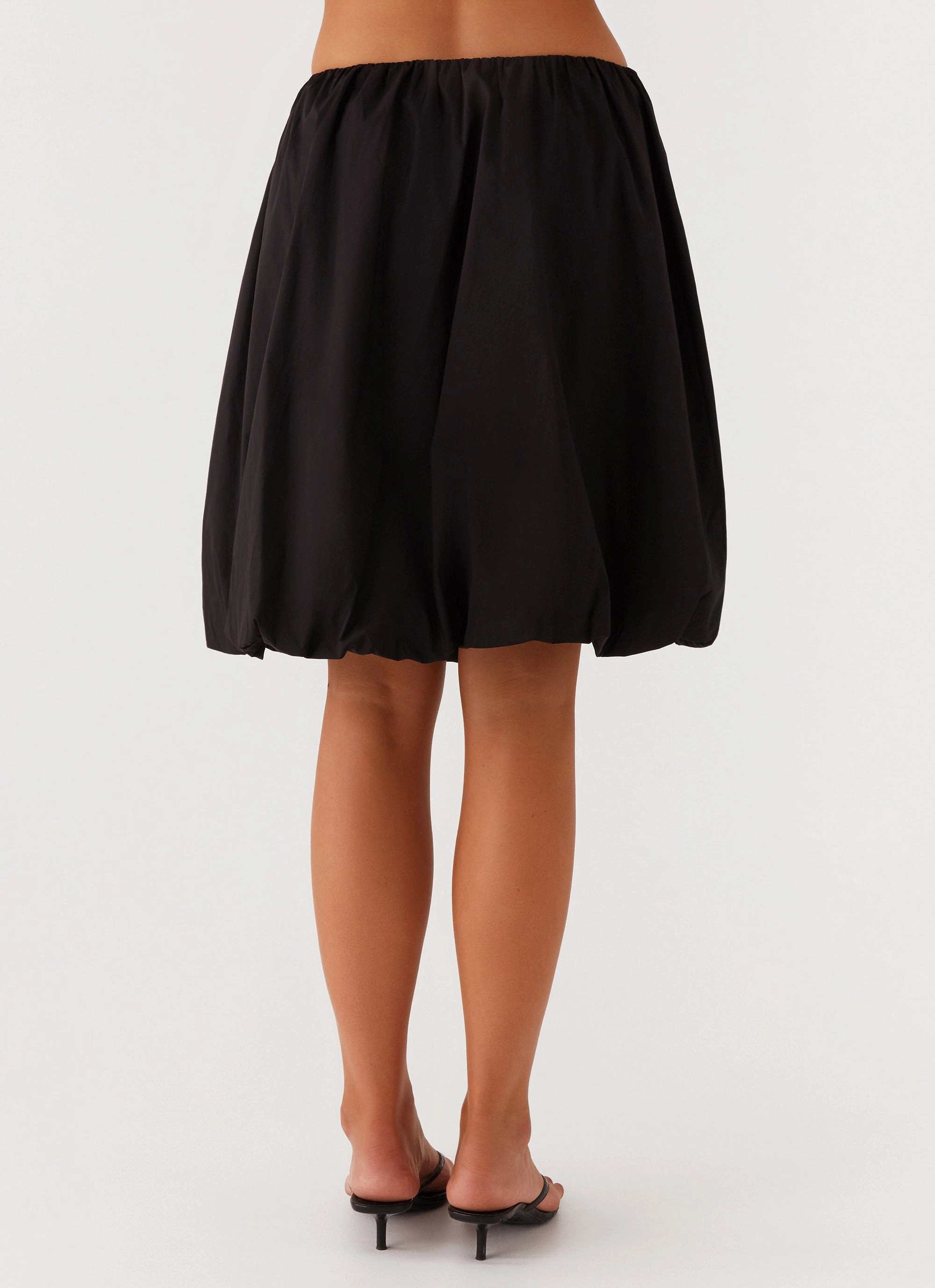 Hidden Pocket System Make Way Bubble Midi Skirt - Black