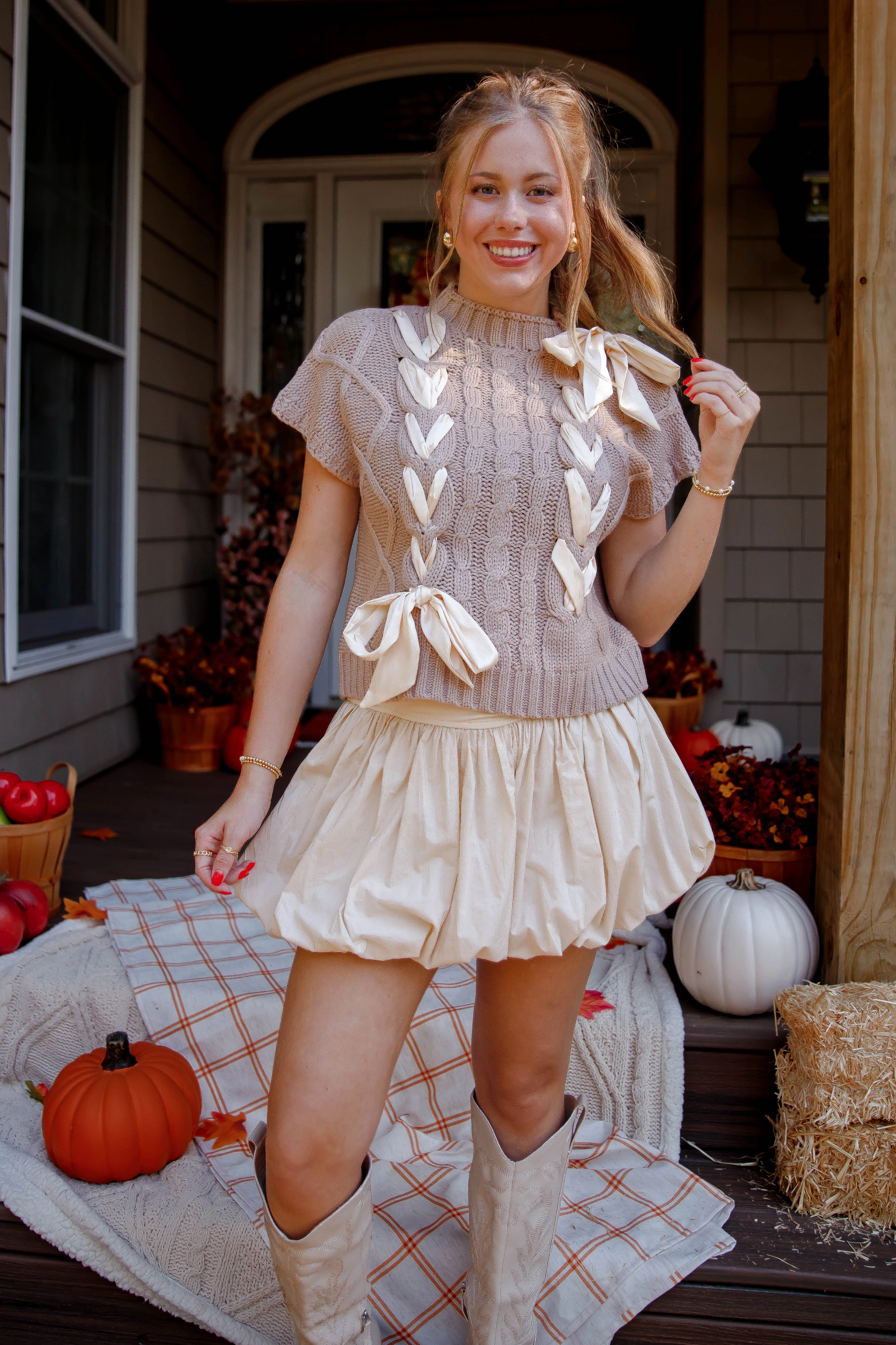 FourWayStretch On My Way Home Sweater Vest-Taupe