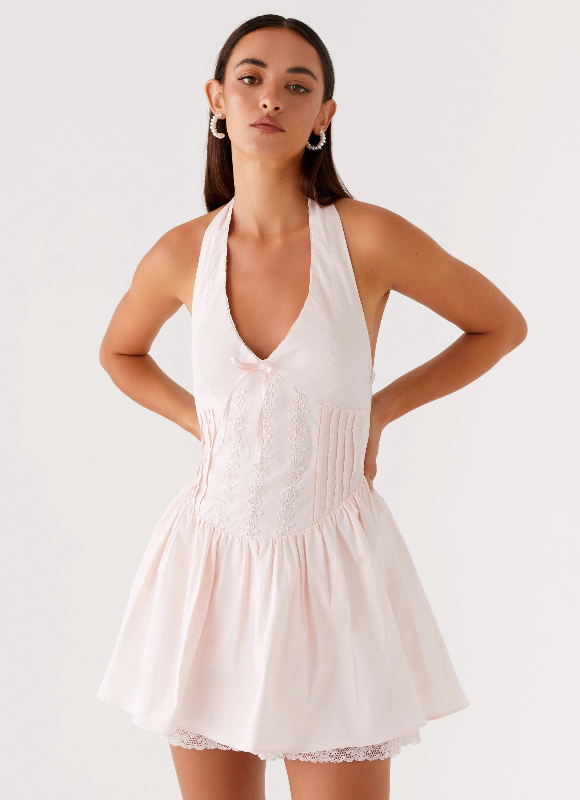 Moira Mini Dress - Pink Shape Hug Side Ruching