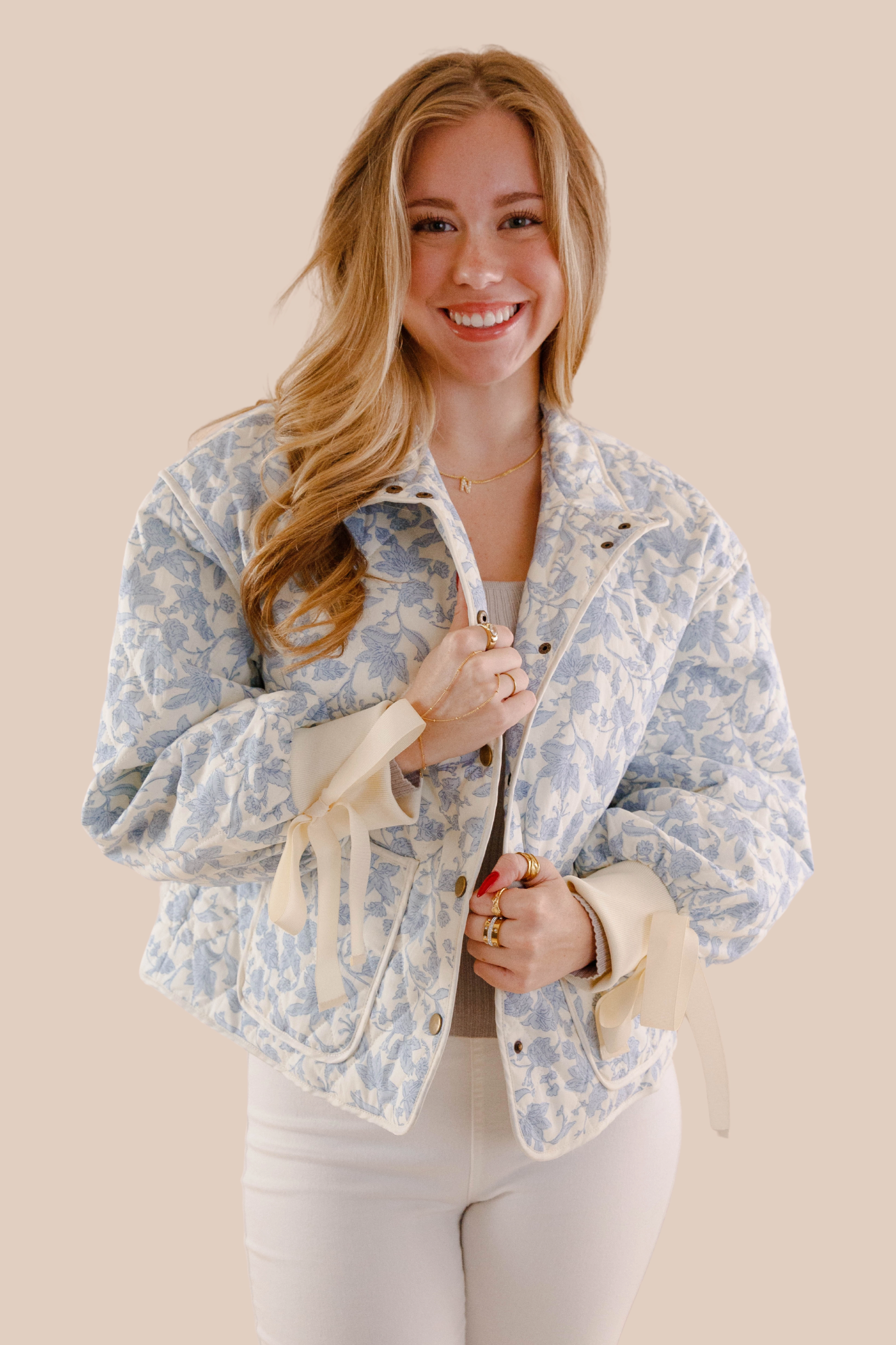RESTOCK: Began With You Jacket-Blue VentilatedArmholes Hybrid Fabric Blend