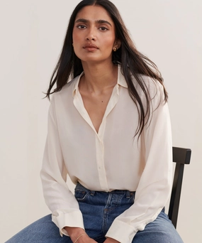 MultiPocket Configuration Hidden Zipper Pocket Silk Violette Shirt