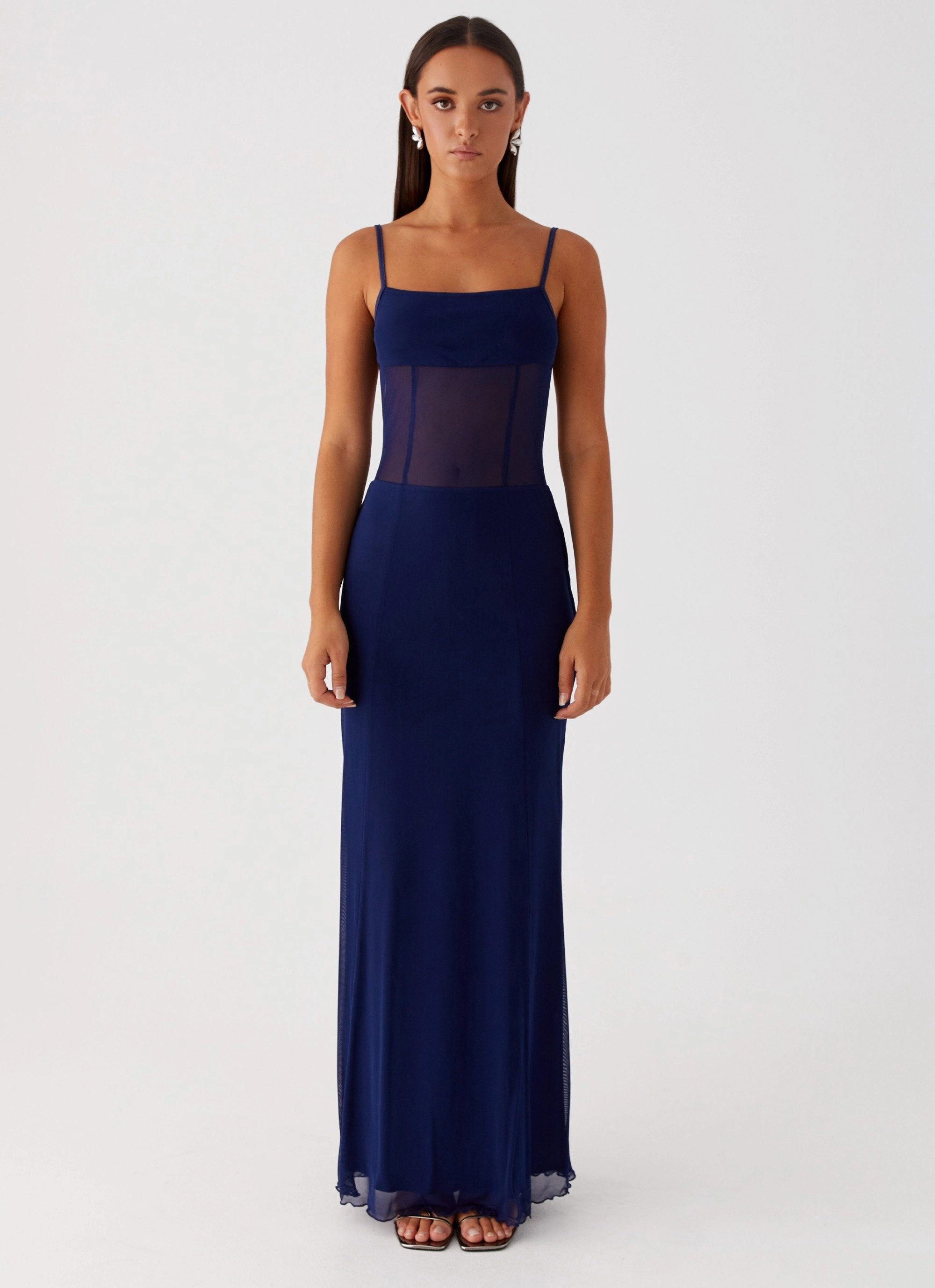 Miranda Maxi Dress - Navy Subtle Elegance