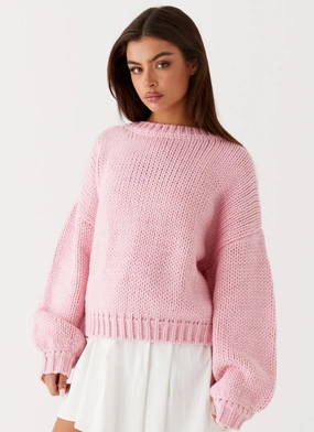 Eco Friendly Dyed Fabric Costella Knit Sweater - Pink