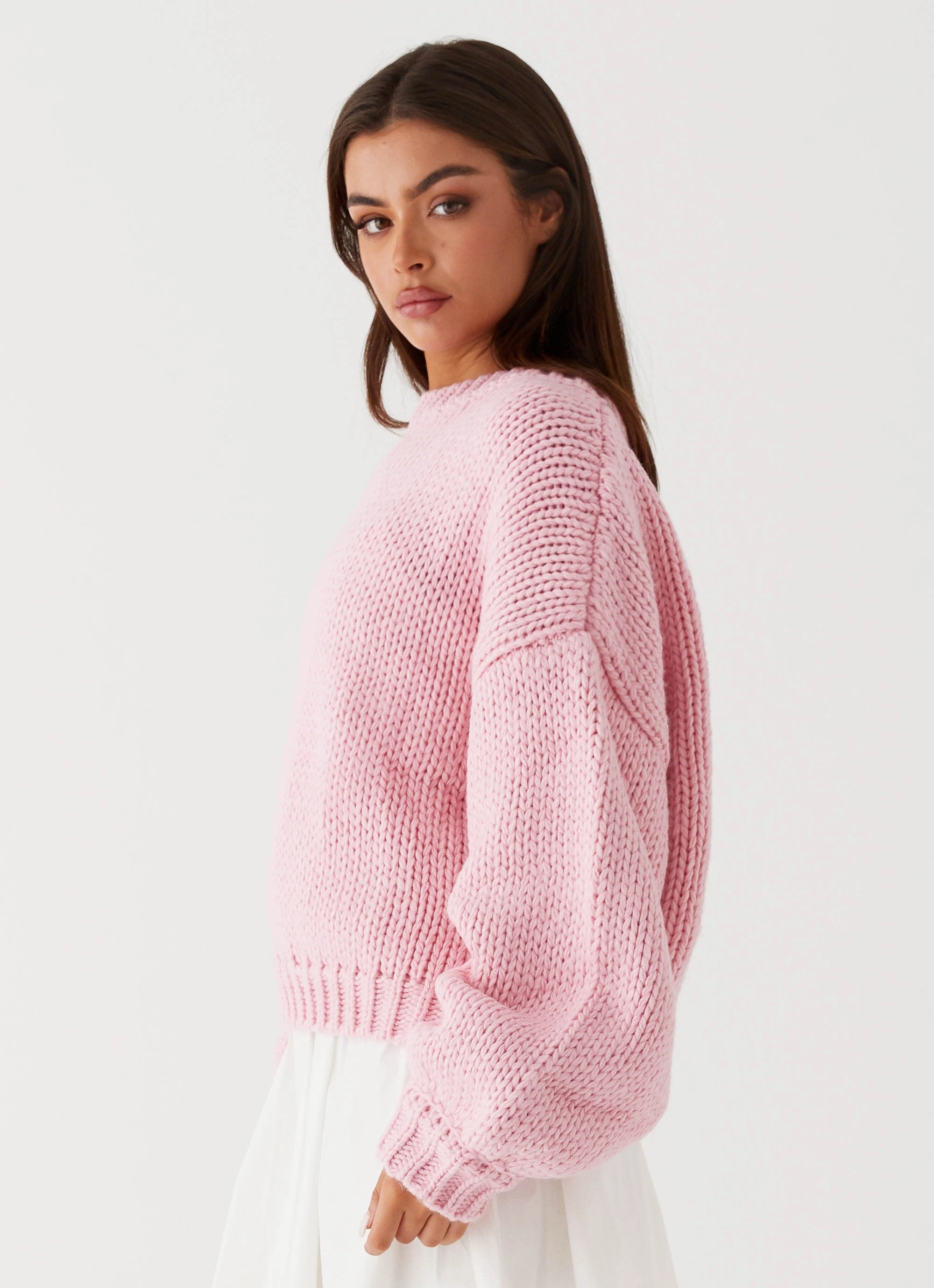 Costella Knit Sweater - Pink Hidden Ventilation Zones