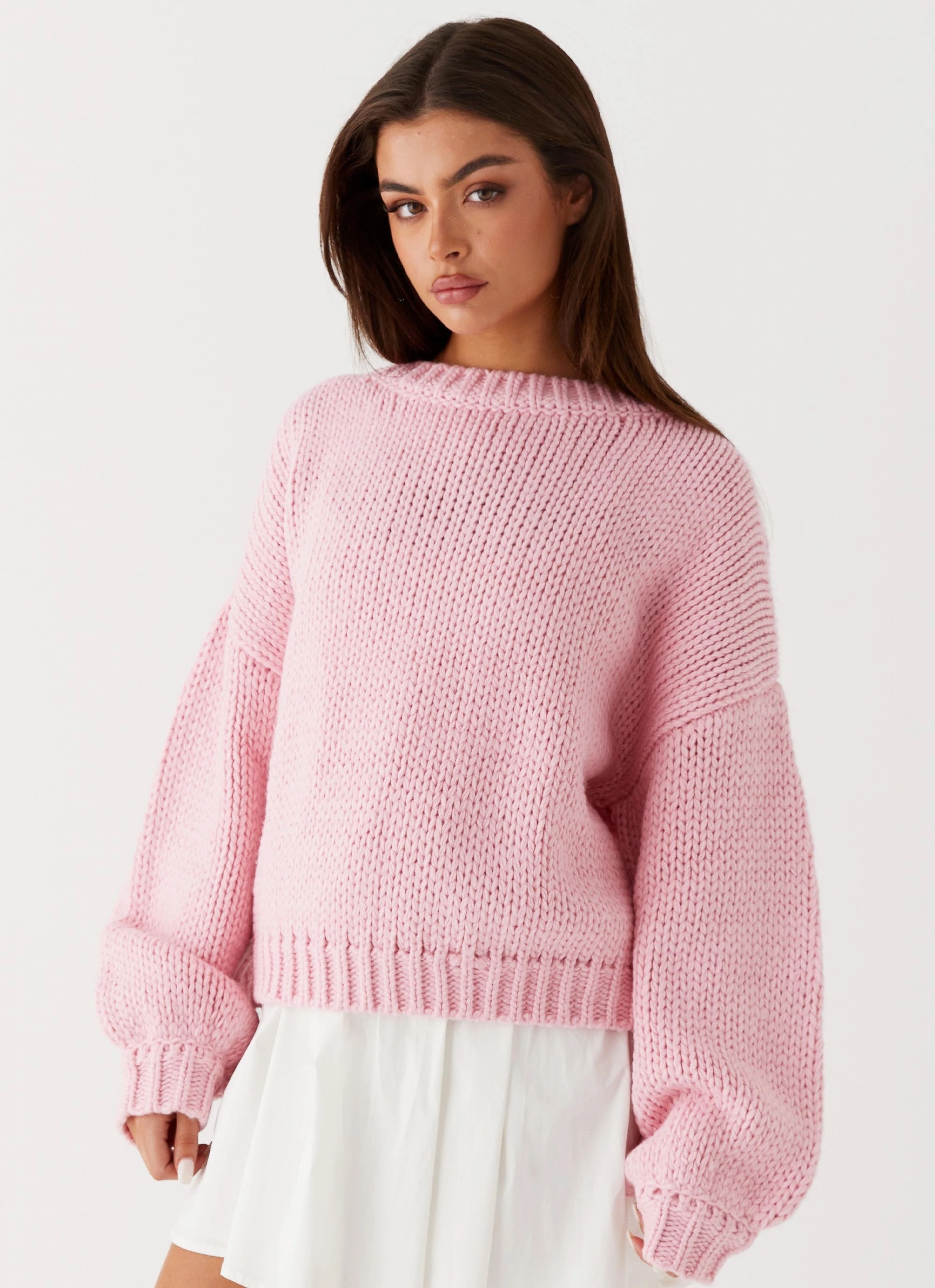 Eco Friendly Dyed Fabric Costella Knit Sweater - Pink