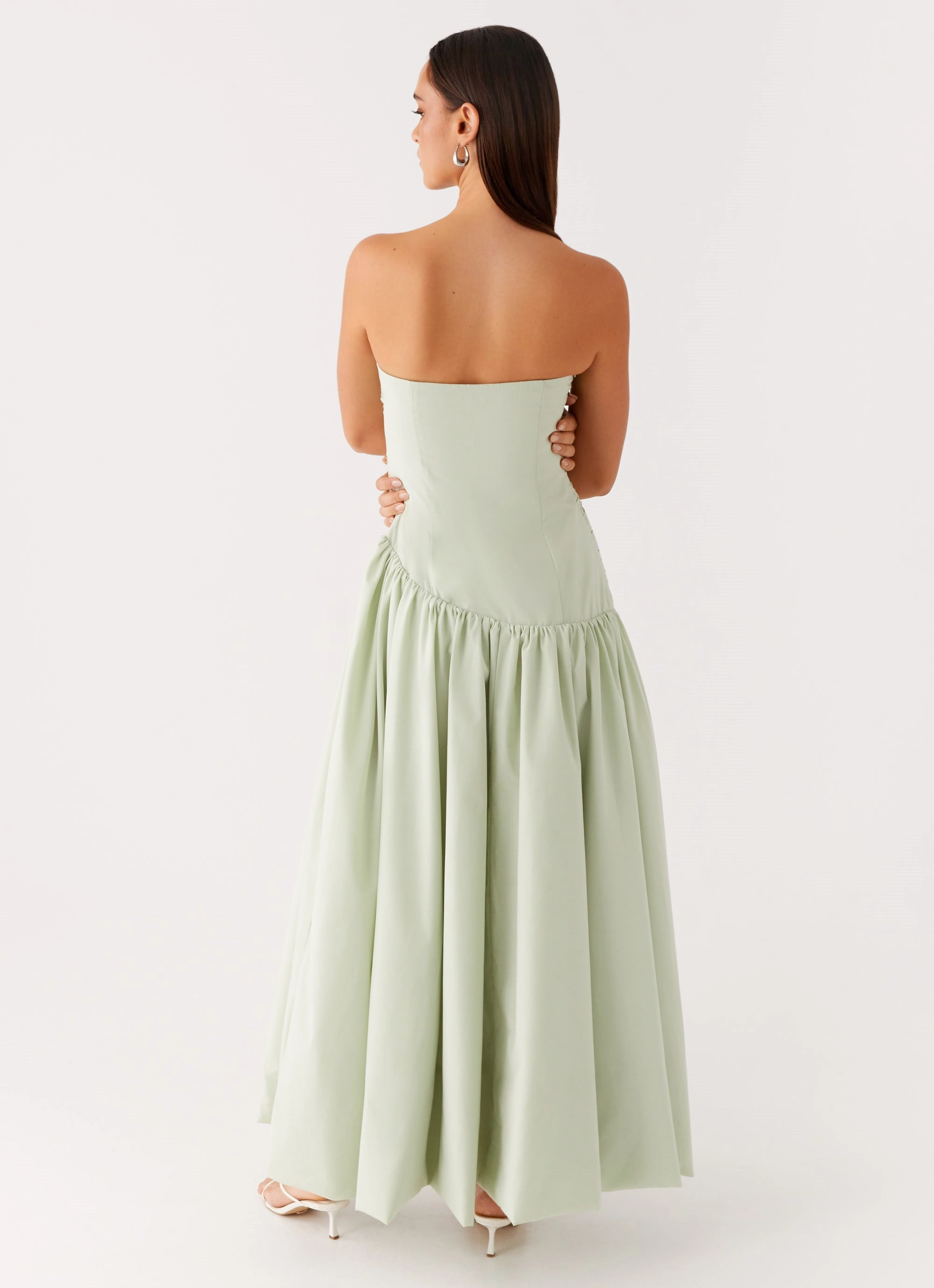 Flattering Silhouette Misa Bubble Maxi Dress - Mint