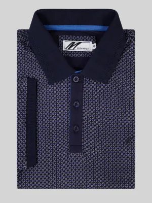 Mish Mash Sandbanks Regular Fit Jersey Polo Shirt - Navy