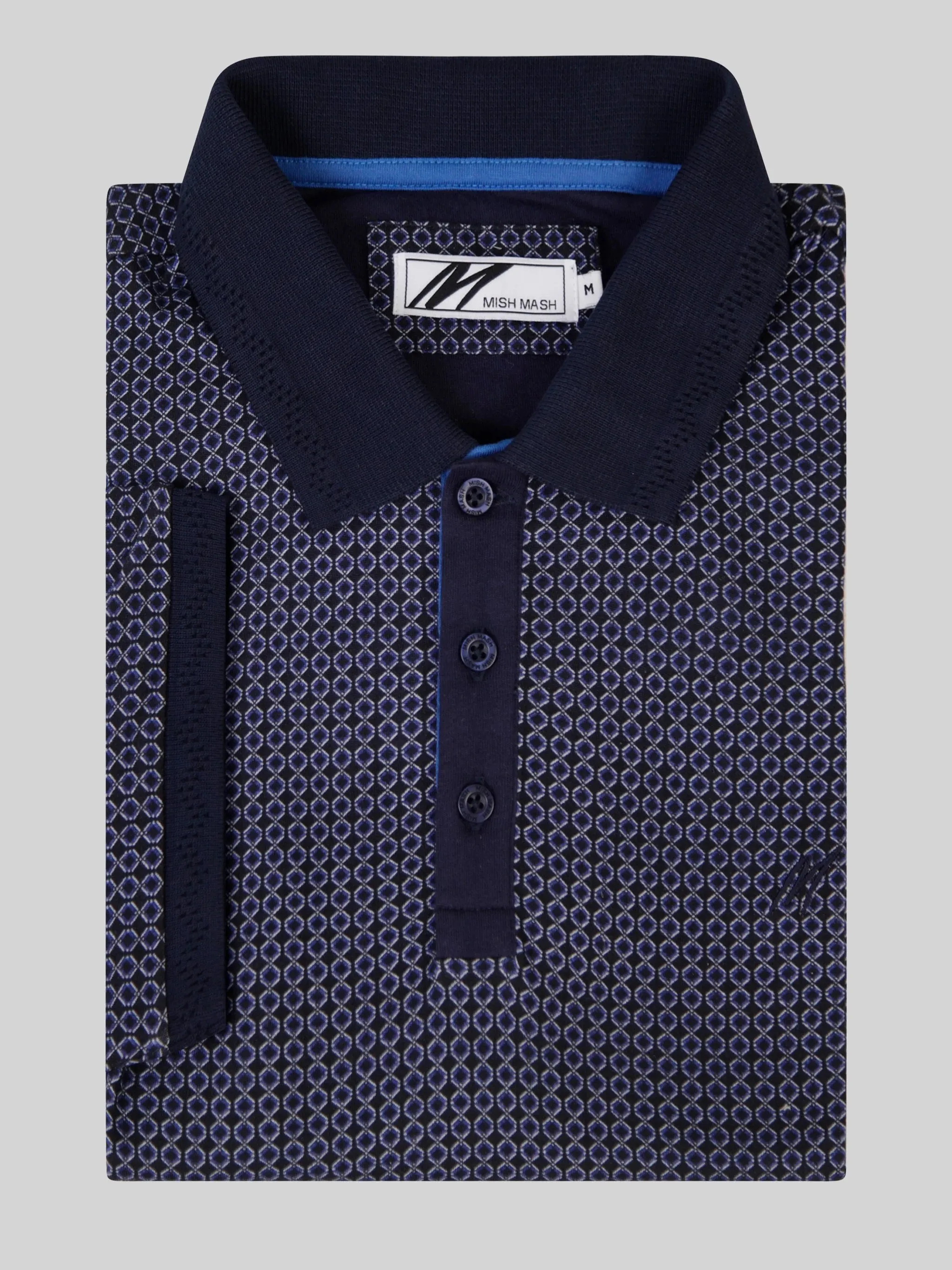 Mish Mash Sandbanks Regular Fit Jersey Polo Shirt - Navy