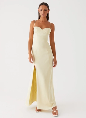 Coastal Chic Miss Bloom Maxi Dress - Lemon