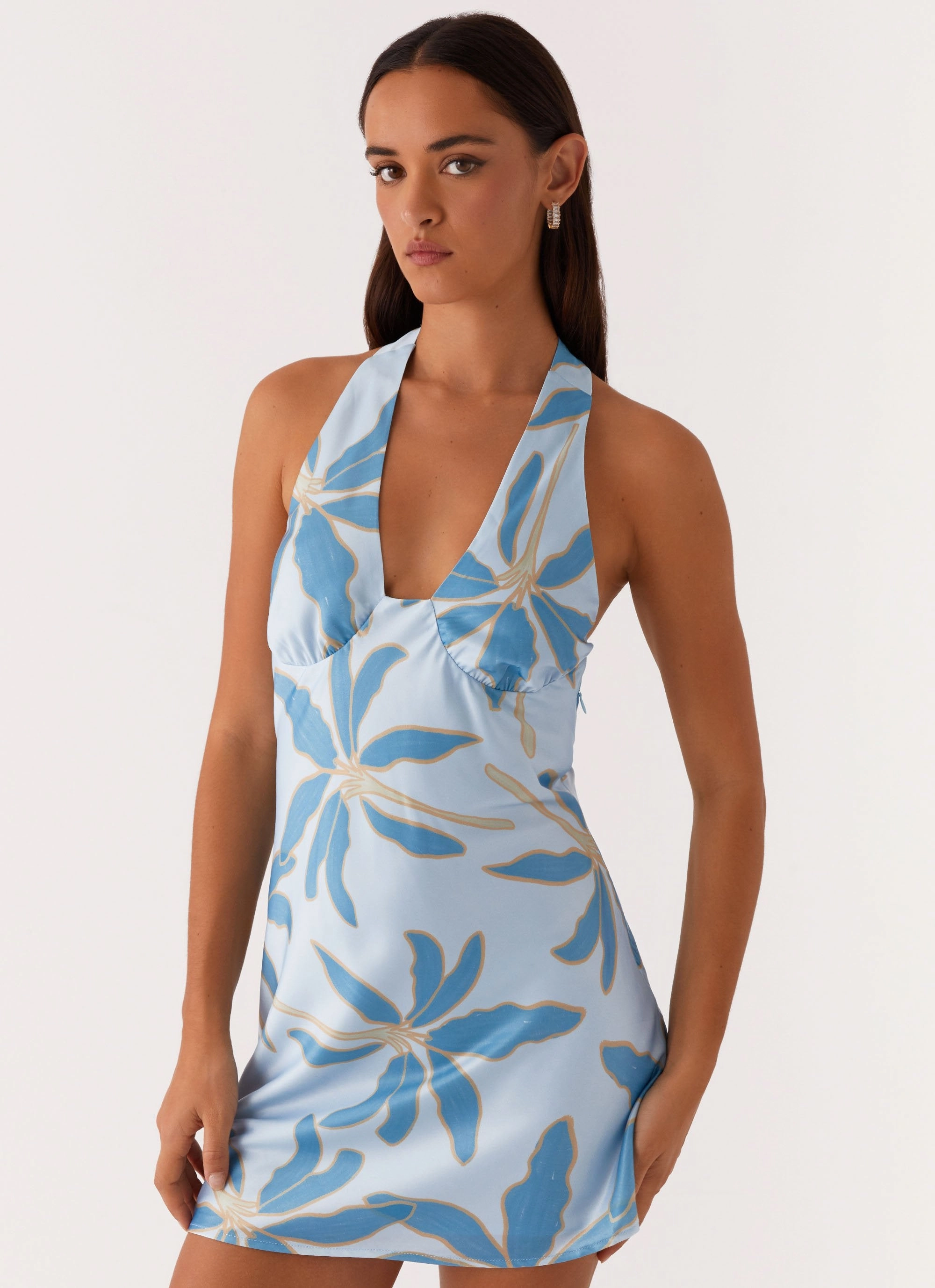 Miss Summer Mini Dress - Opulent Blue Chill Edge Long Sleeve