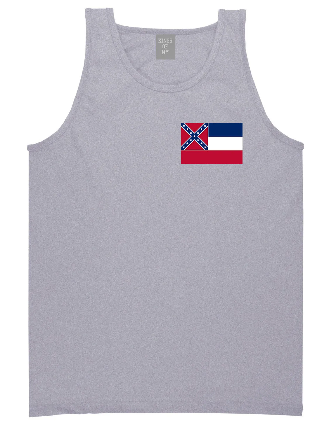 Mississippi State Flag MS Chest Mens Tank Top T-Shirt