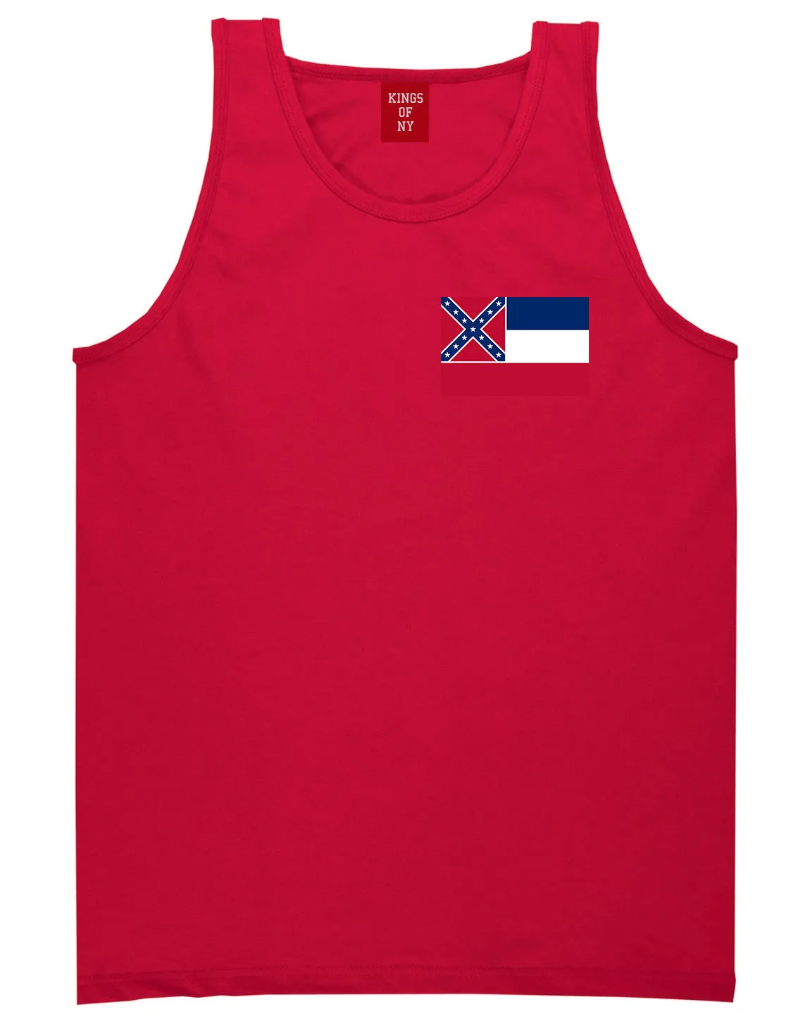 Mississippi State Flag MS Chest Mens Tank Top T-Shirt