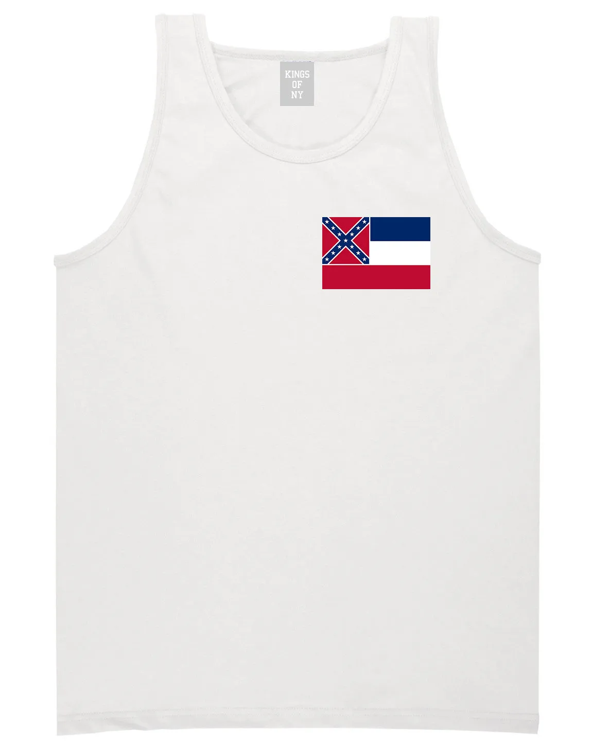 Mississippi State Flag MS Chest Mens Tank Top T-Shirt