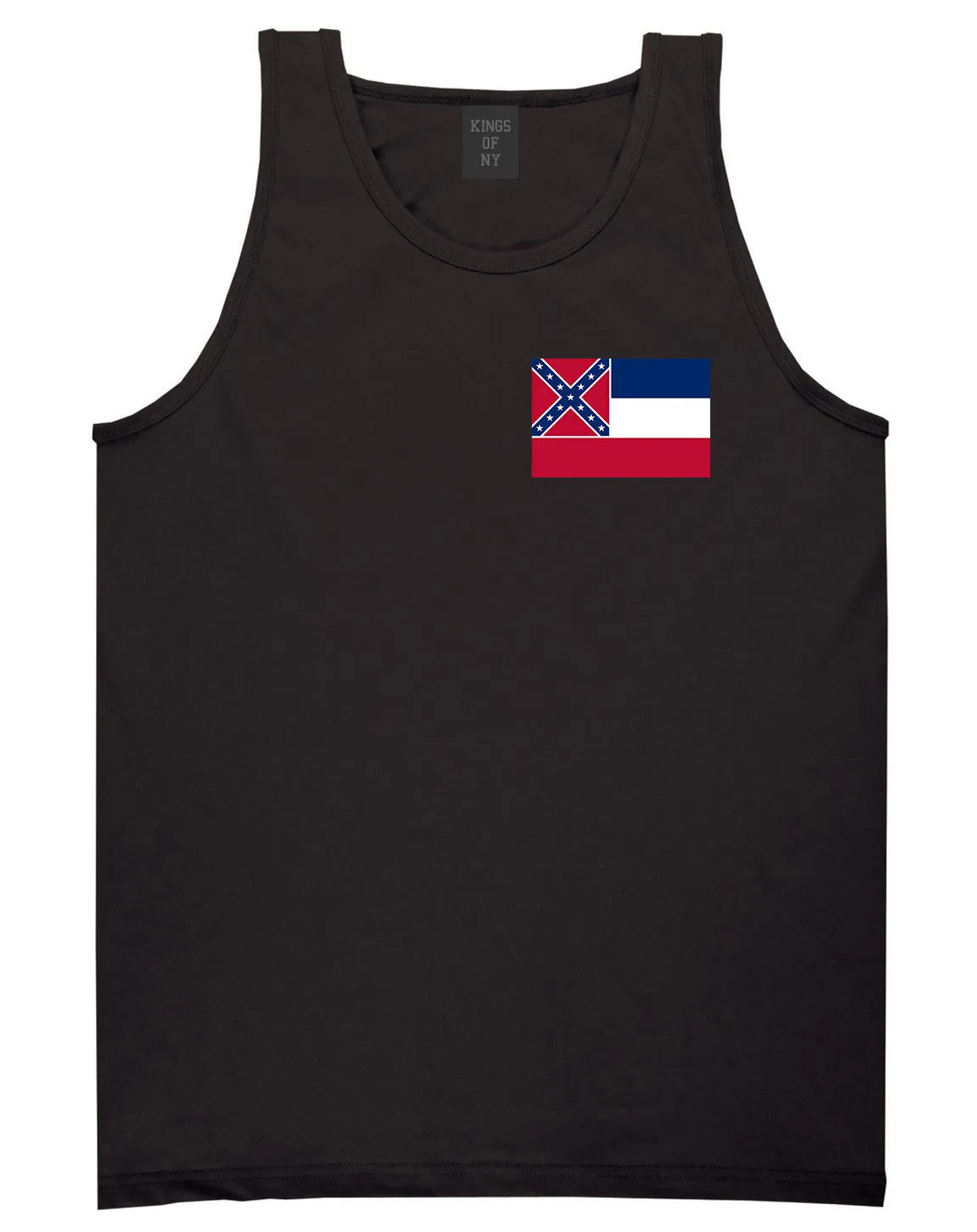 Mississippi State Flag MS Chest Mens Tank Top T-Shirt