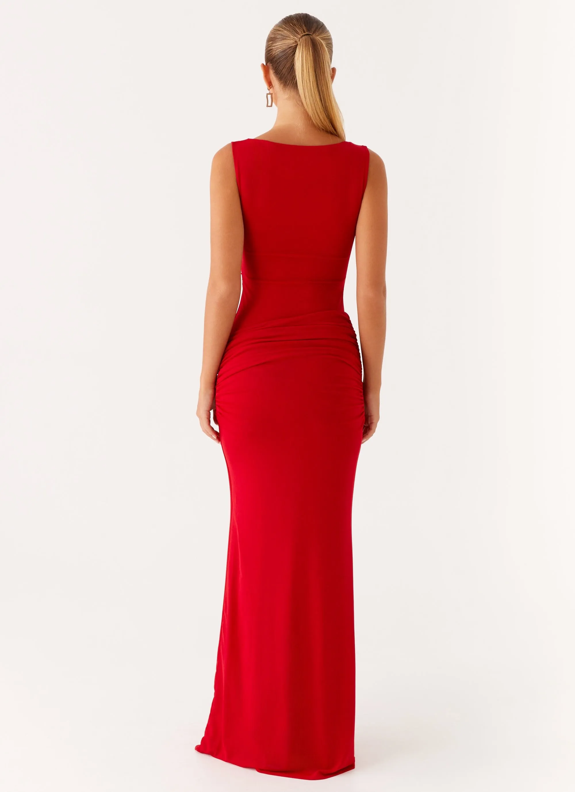 Neutral Feel Light Finish Missy Maxi Dress - Red