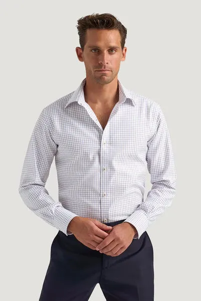 M.J. Bale - McGuinness Shirt - Check - White/Jacaranda