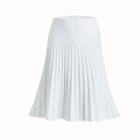 Perfectly Fit Classic Fit MM SUMMER PLEATED SKIRT- PURE WHITE.
