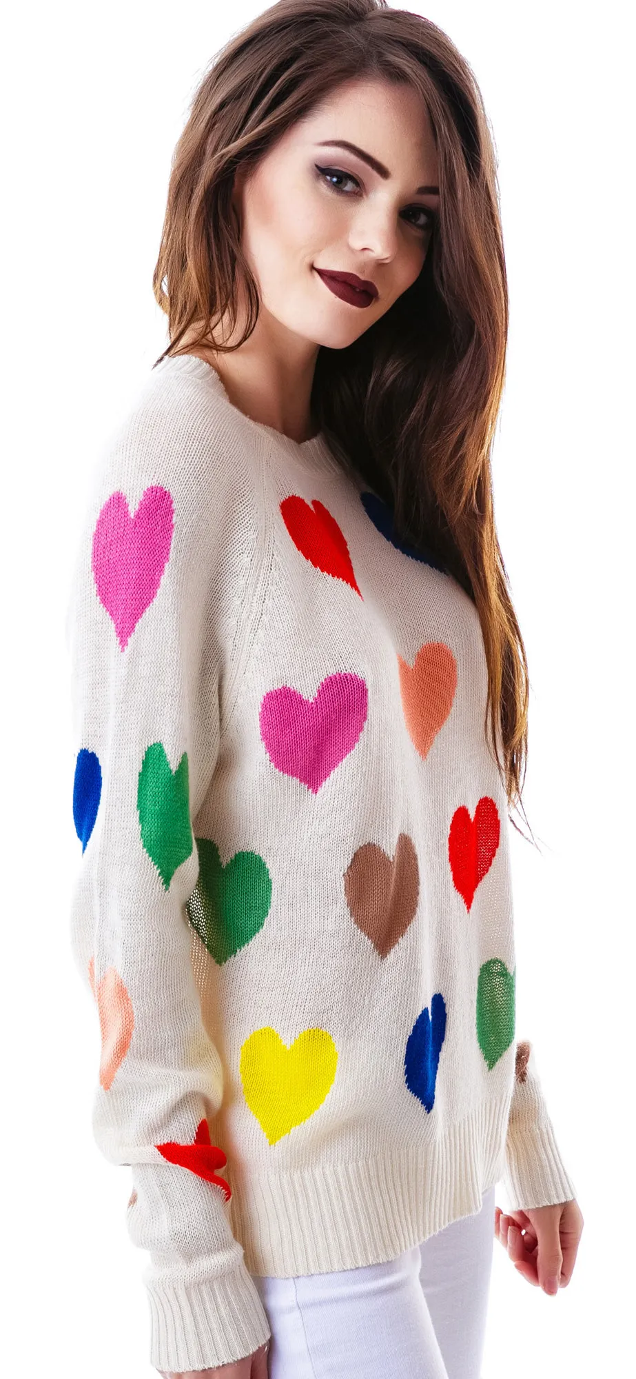 Mod Pop Hearts 70's Sweater