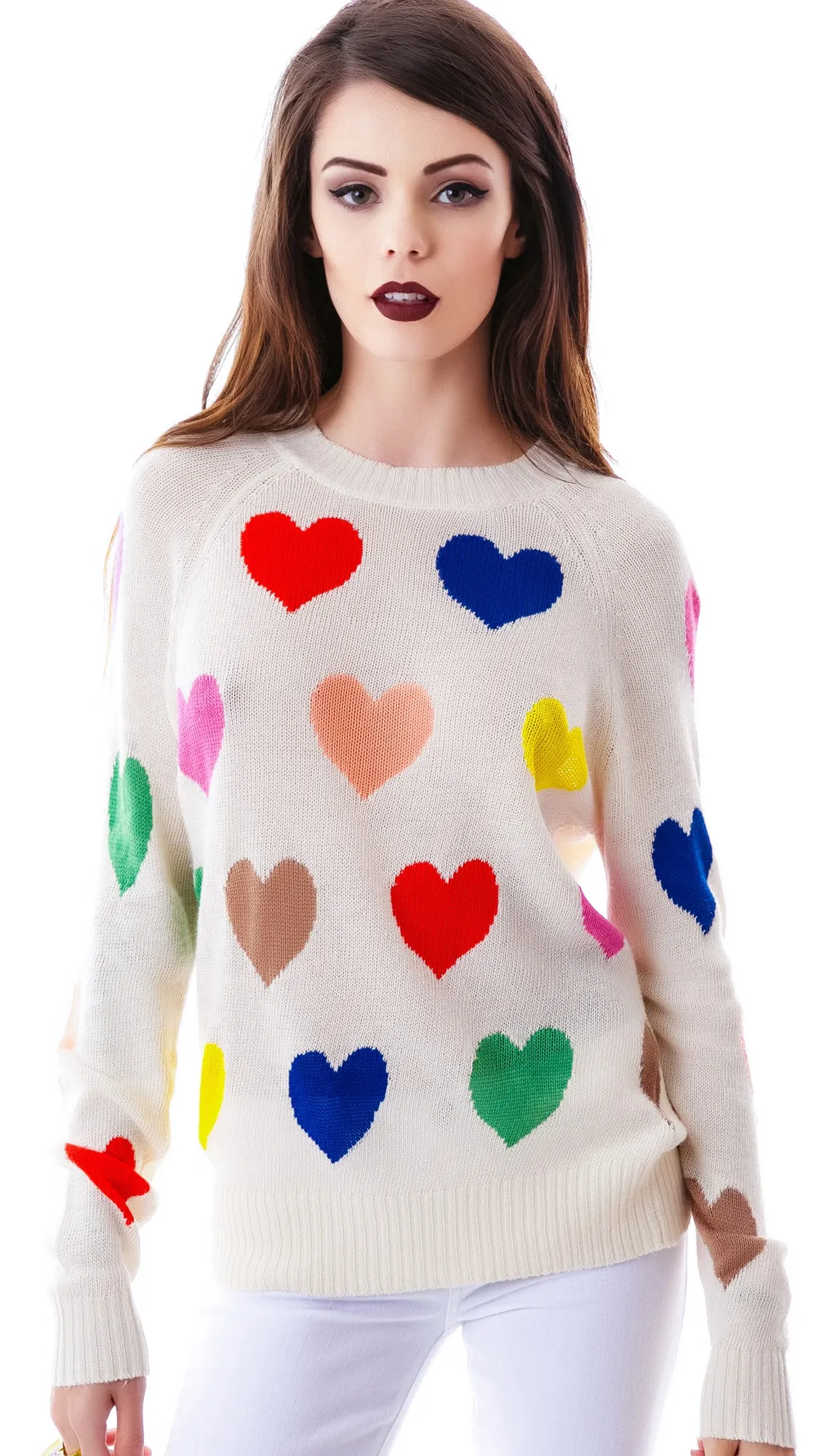 Mod Pop Hearts 70's Sweater