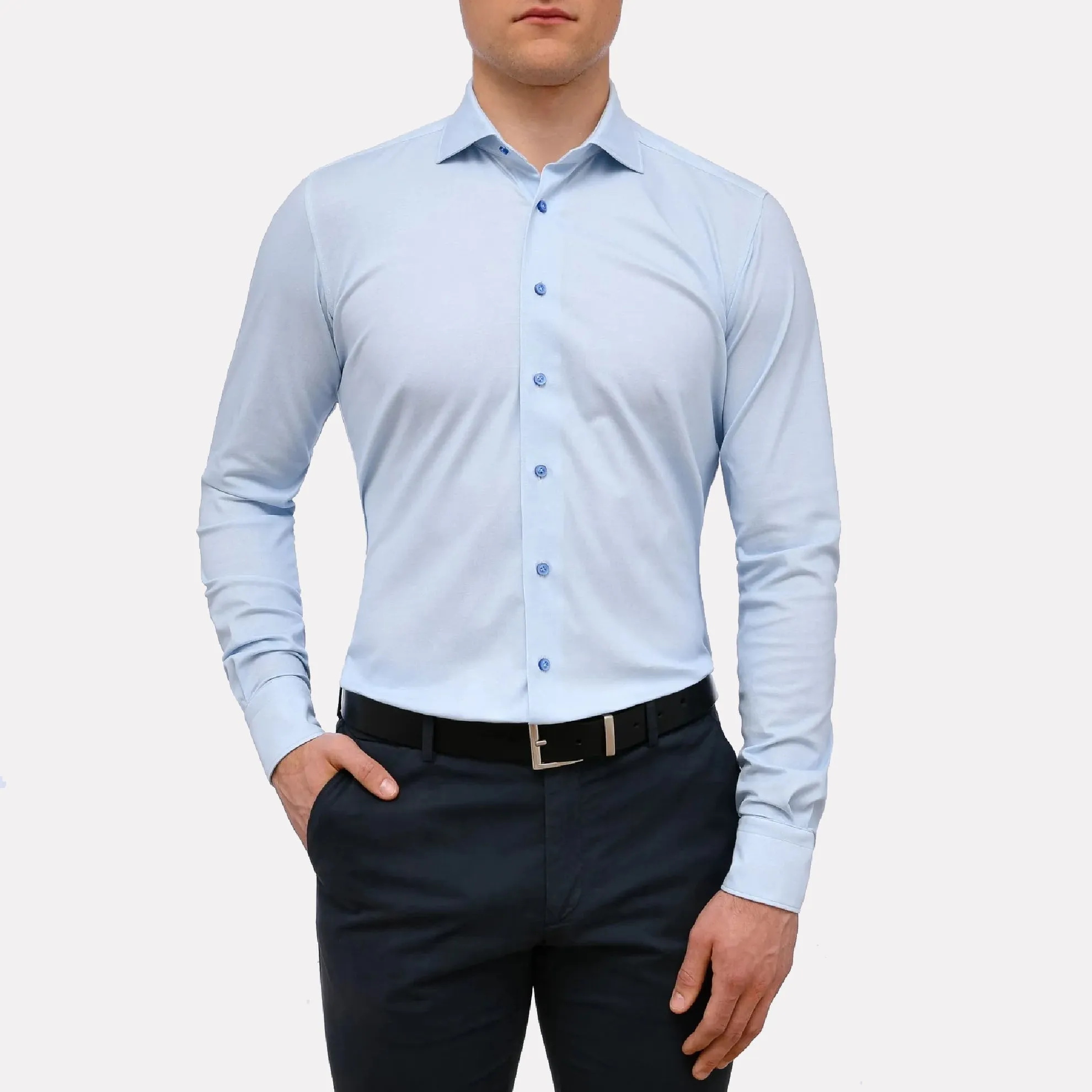 Modern 4Flex Stretch Knit Shirt / Light Blue