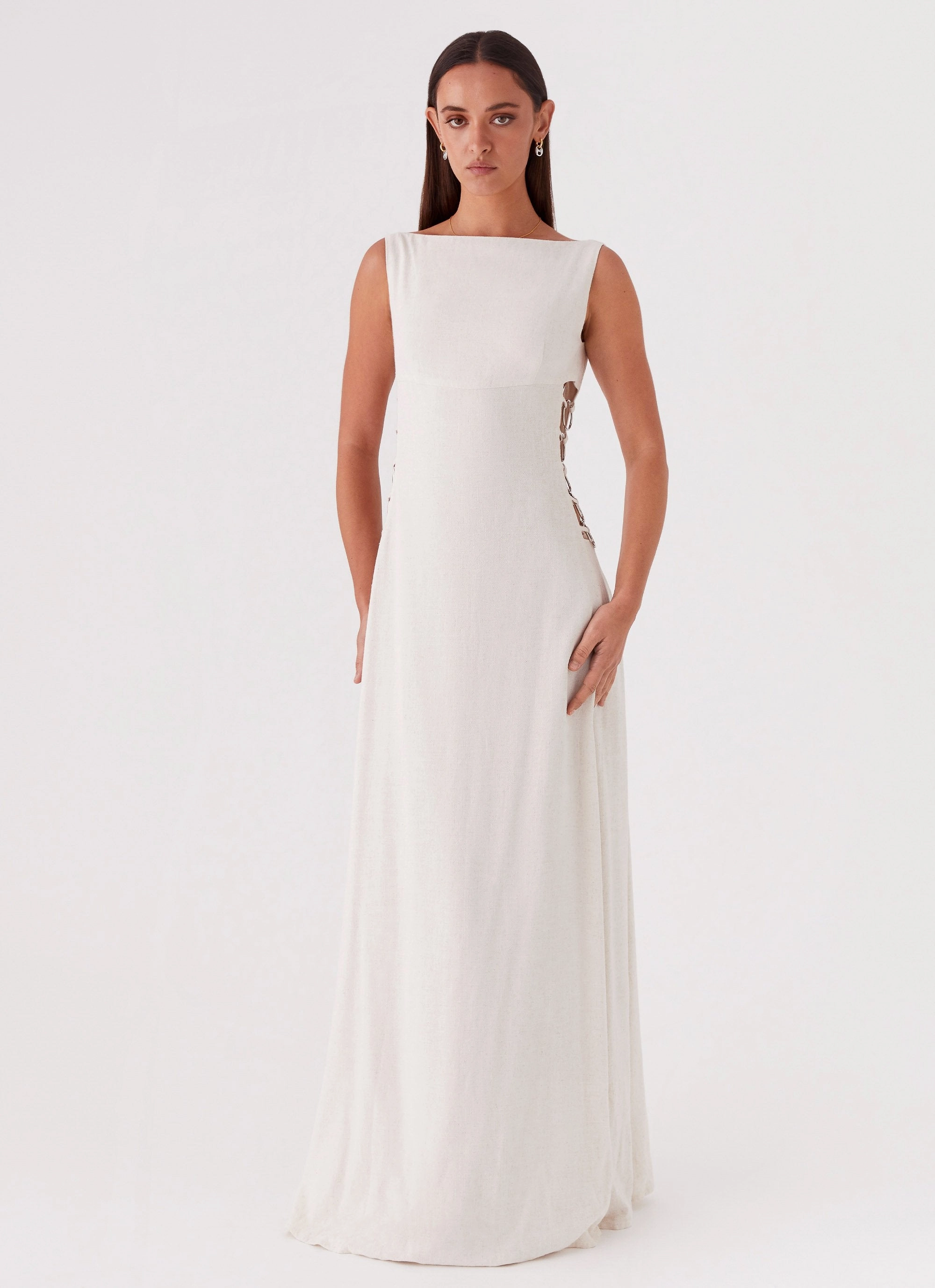 Lightweight Layer Catherine Linen Maxi Dress - Oatmeal