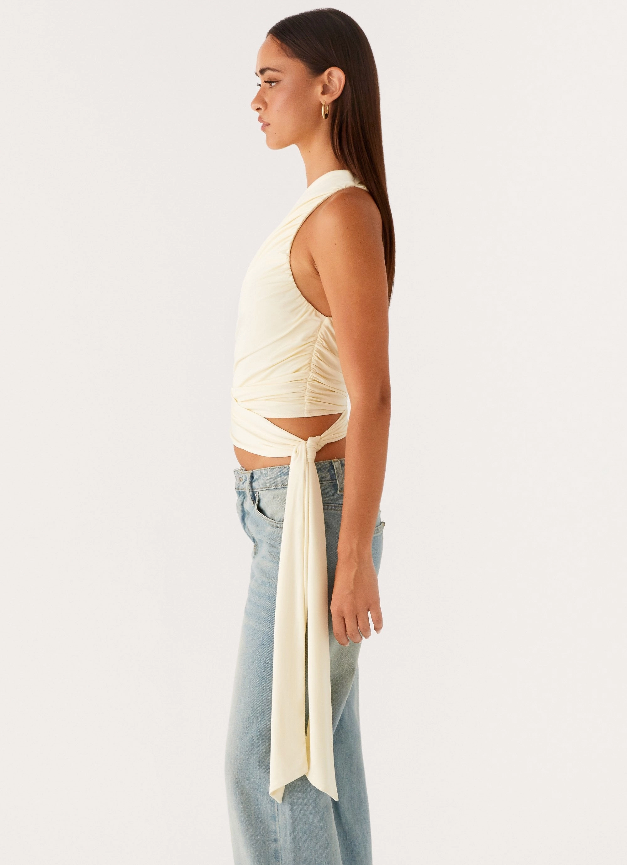 StretchMaterial LowProfileZipperSystem Merryn Top - Pale Yellow