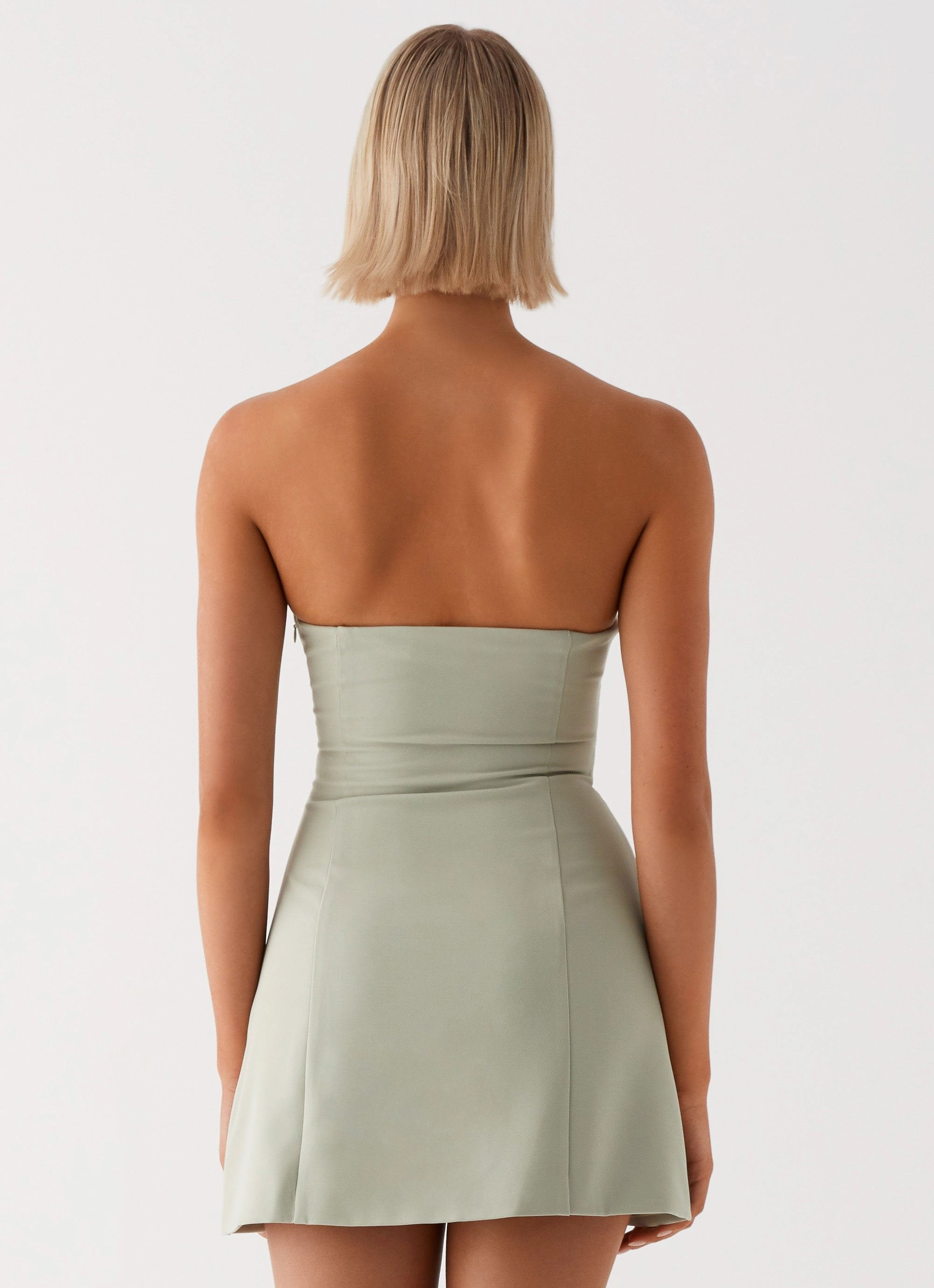 Roxie Mini Dress - Khaki Hidden-Pocket