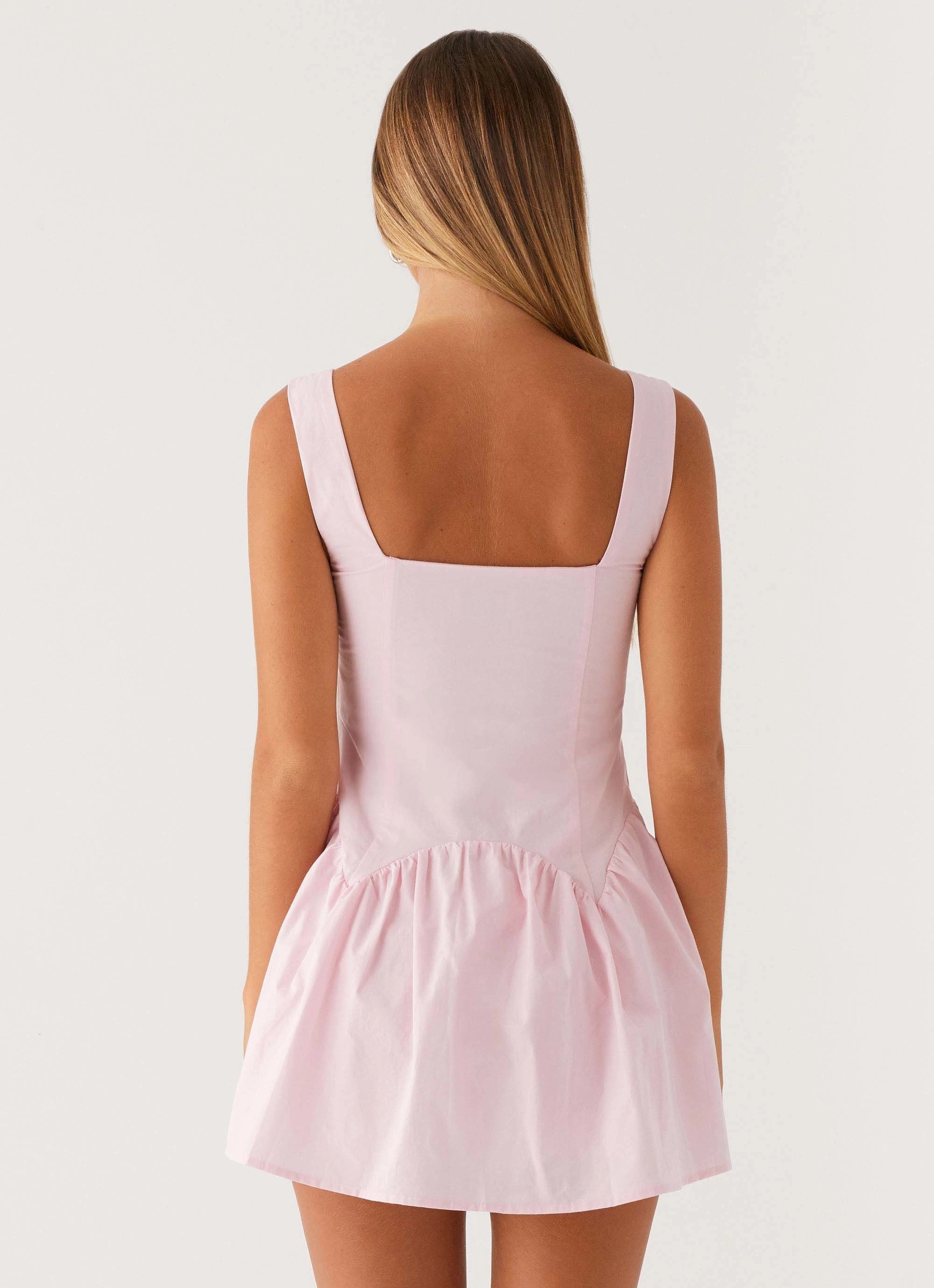 Genie Mini Dress - Pink WrinkleResistantFinish Stylish Look