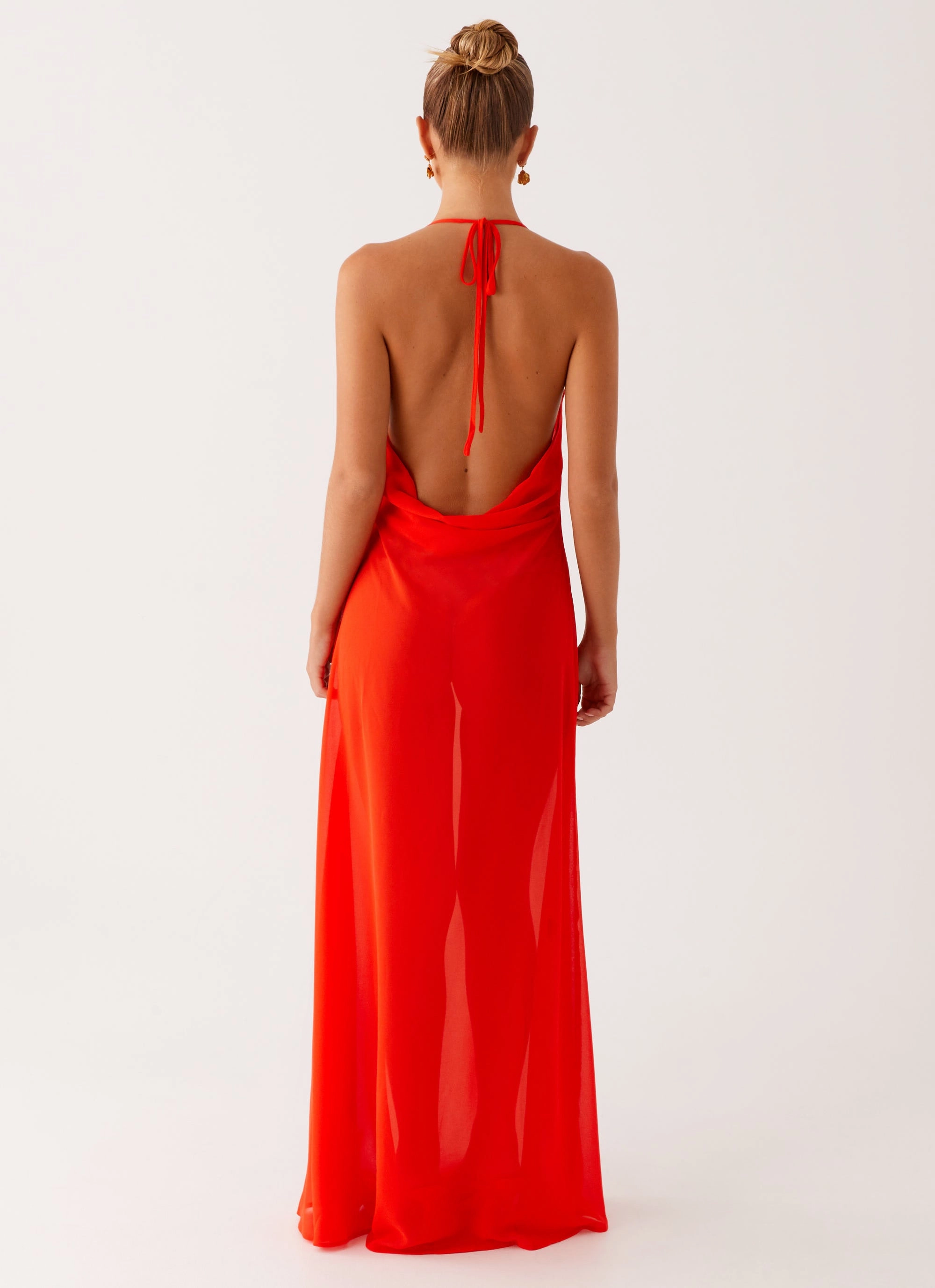 Neutral Mood Bow-Detail Fantasy Maxi Dress - Orange