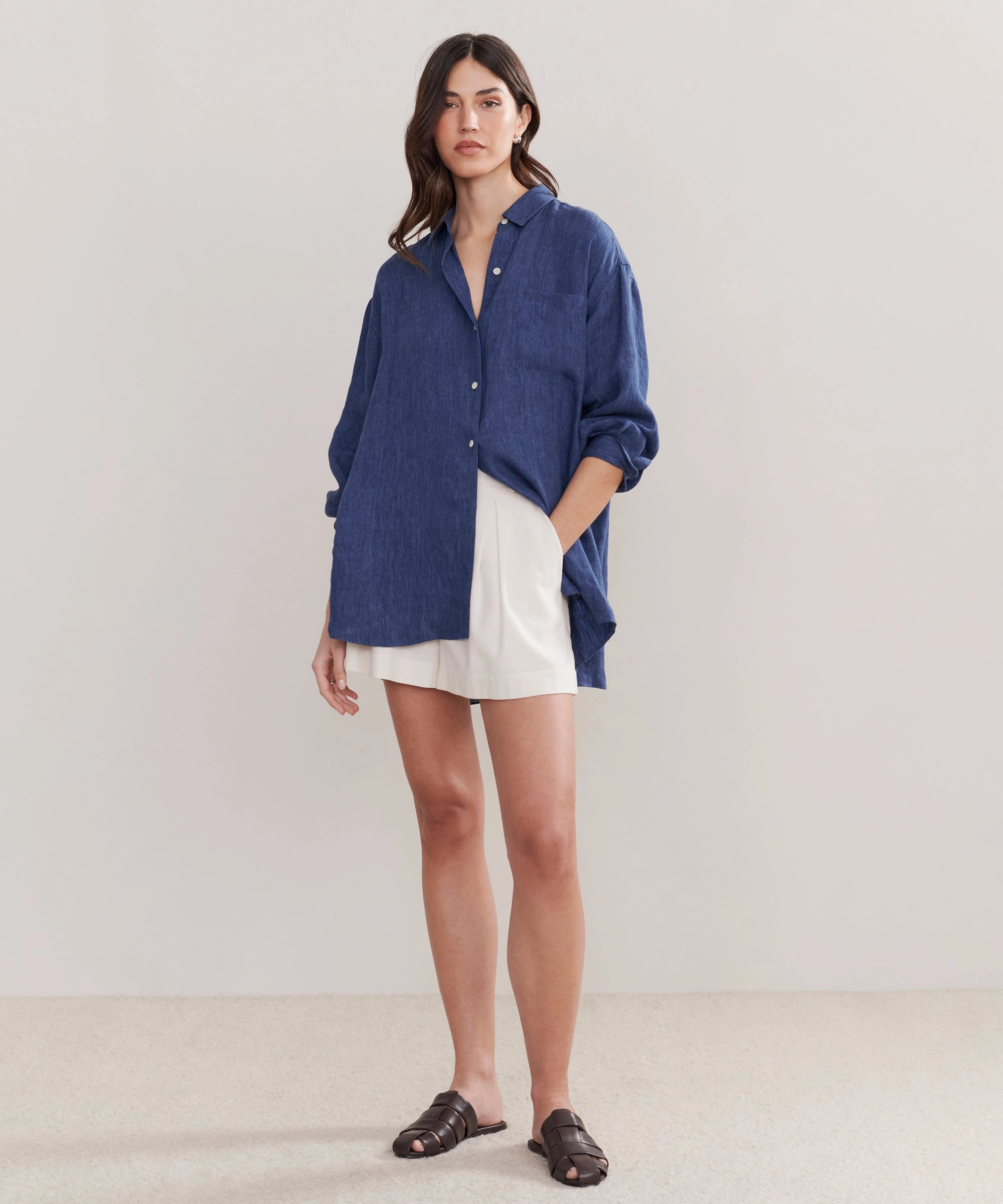 Relaxed Oversized Shirt Comfortable Fabric
