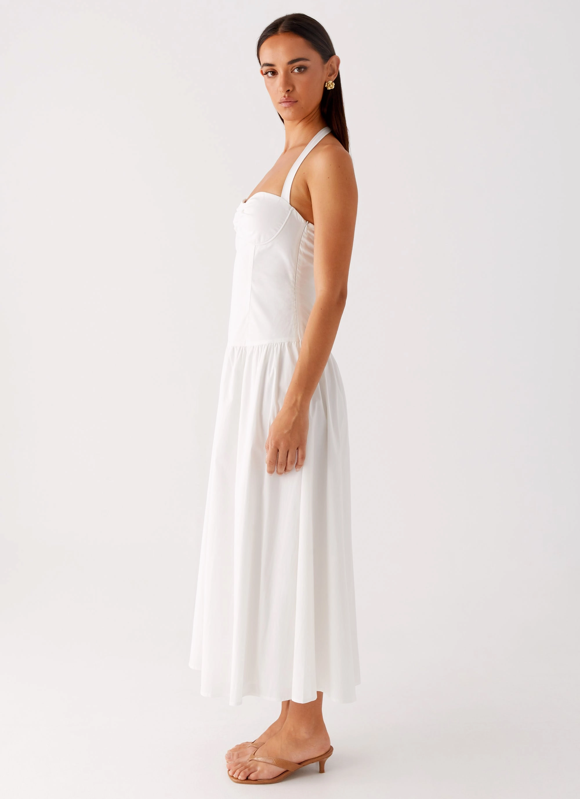 Runway-Ready Vento Midi Dress - White