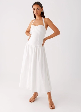Best-Seller Airy Base Vento Midi Dress - White
