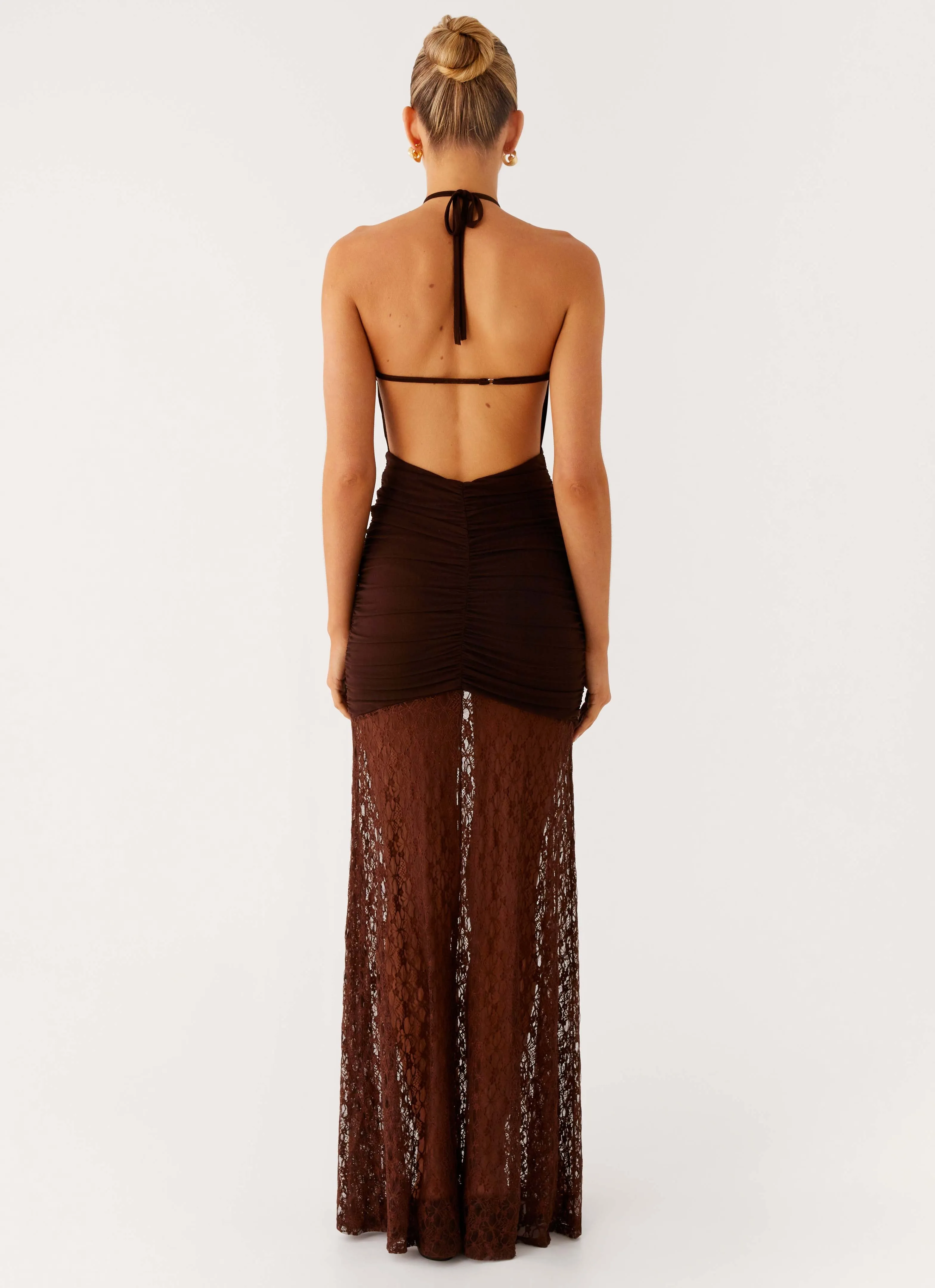Spring Mood Somber Maxi Dress - Chocolate