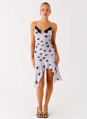 Amor Flock Hanky Mini Dress - Lilac Airy Movement