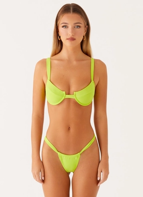 Airlie Scrunch Bikini Bottoms - Sunny Lime resistant high-end