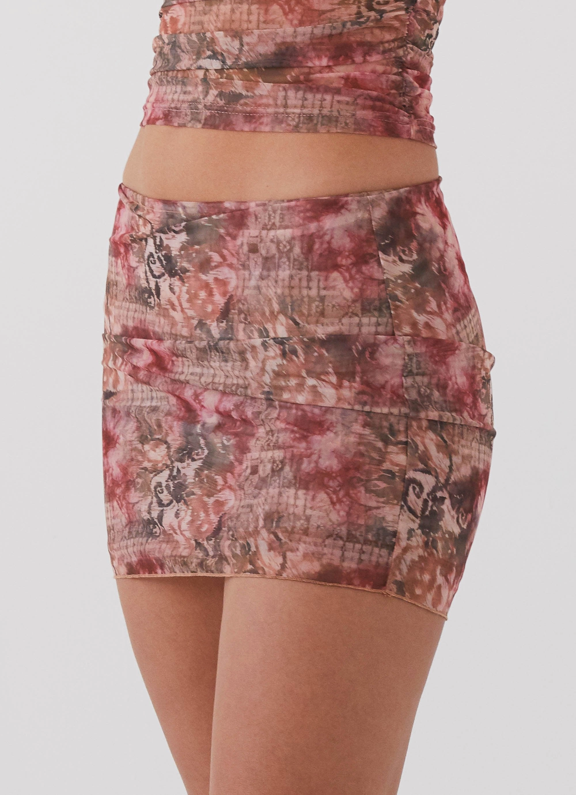 Love Child Mesh Mini Skirt - Palais Floral Chic Appeal Casual Edge